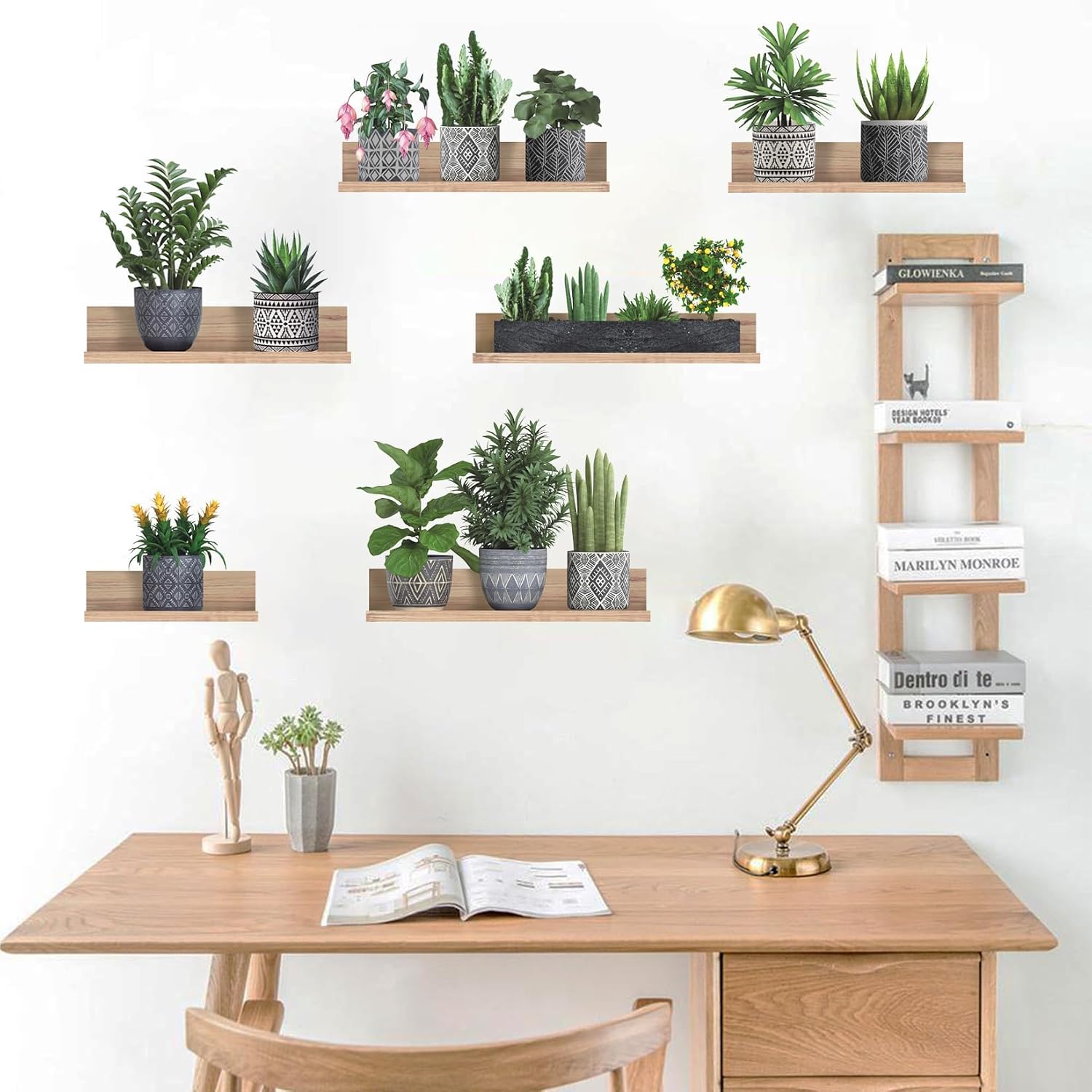 Detalle 2 de HLNIUC Plant Wall Decals, Vinyl