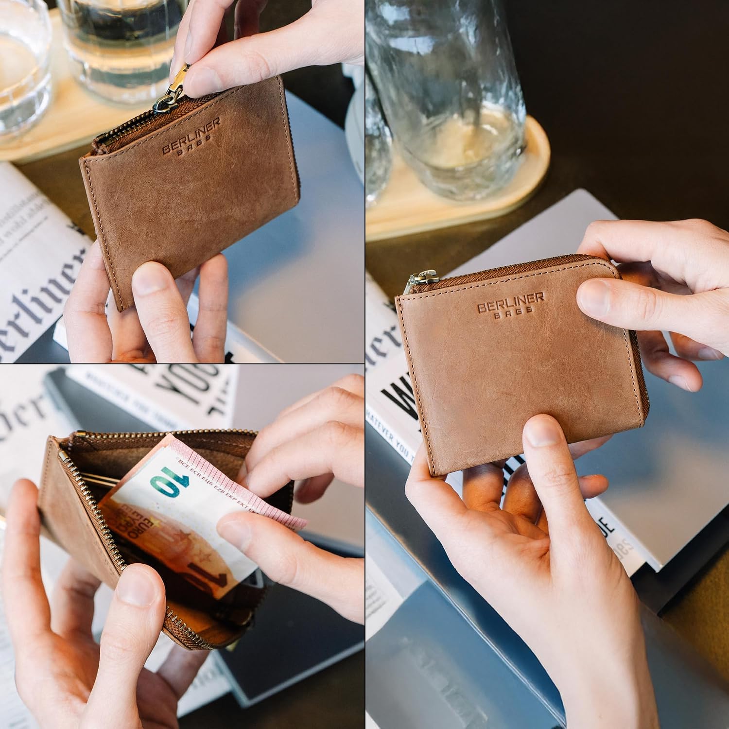 Thumbnail 5 de Berliner Bags Münzbörse Mark aus Leder – Mini-Geldbeutel für Damen und Herren