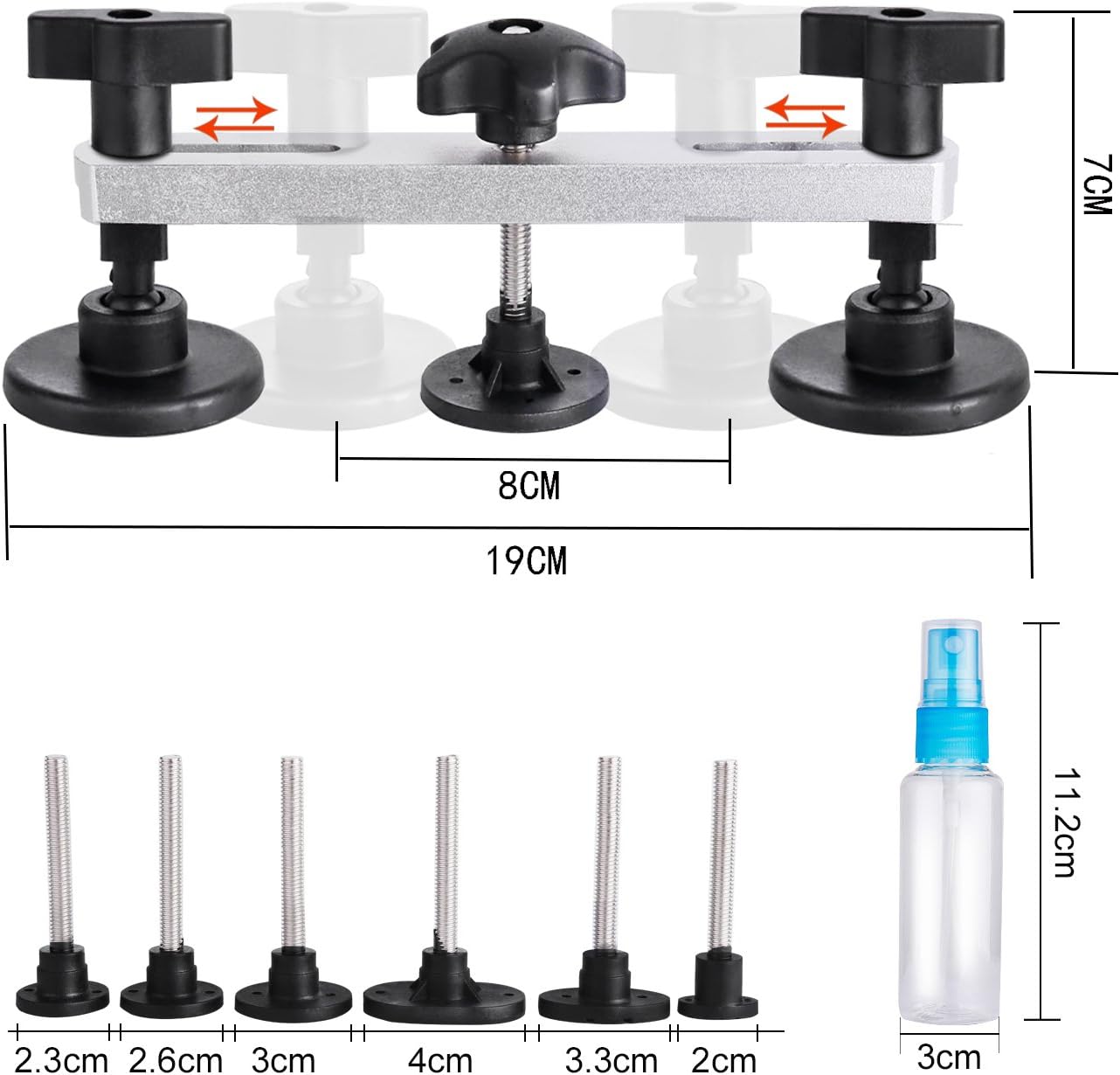 Thumbnail 6 de Uolor Car Dent Repair Kit (Paintless Dent Removal Set) with Hot Melt Glue Gun & Dent Puller Tabs