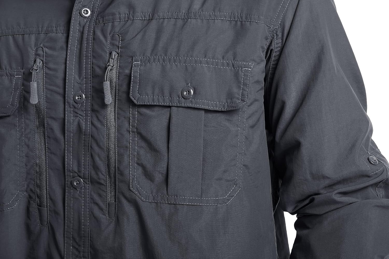 Thumbnail 6 de MAGCOMSEN Men’s UPF 50+ Sun Protection Long Sleeve Shirts for Hiking, Fishing & Safari