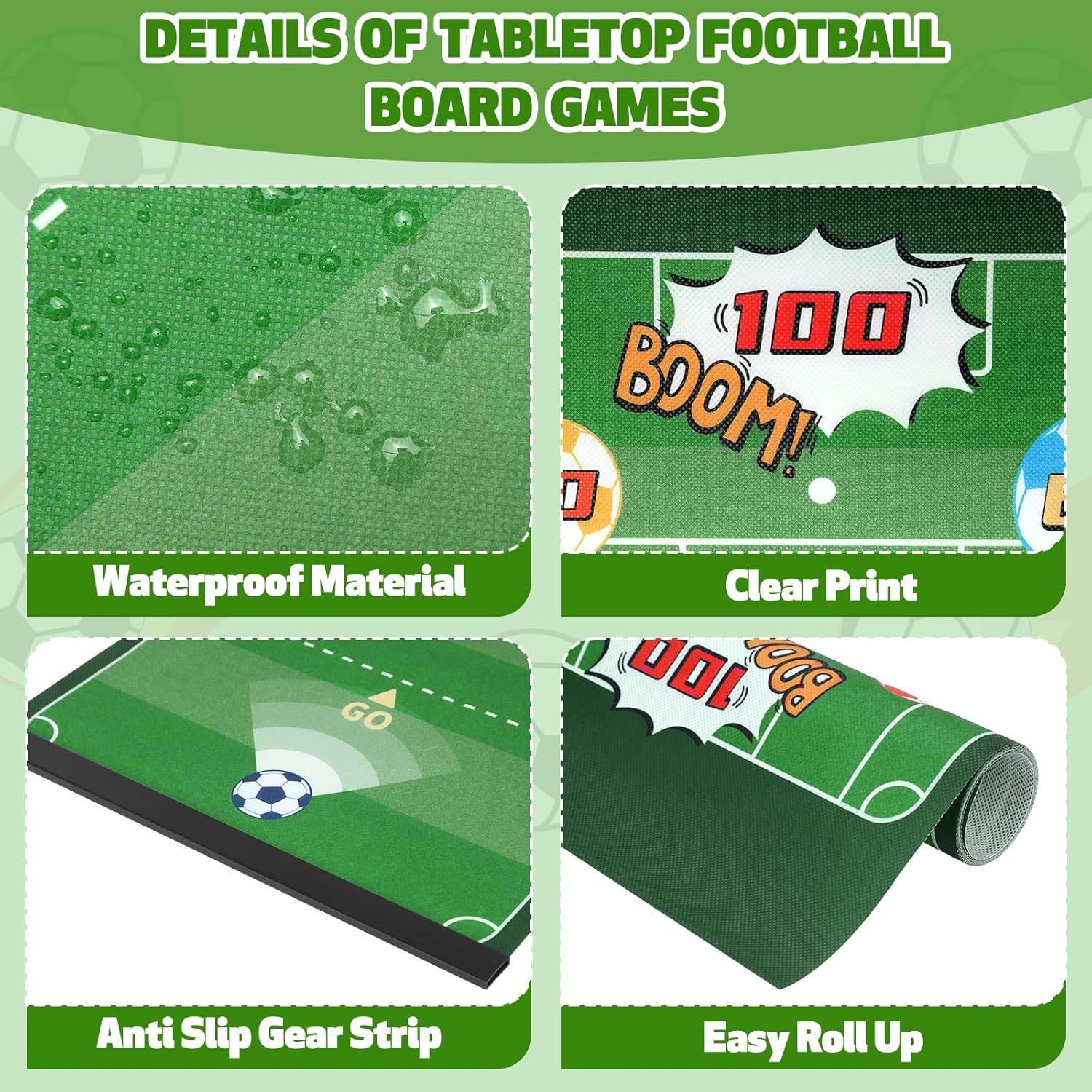 Thumbnail 3 de Tabletop Football Game: mini table soccer with 10 balls for indoor family fun