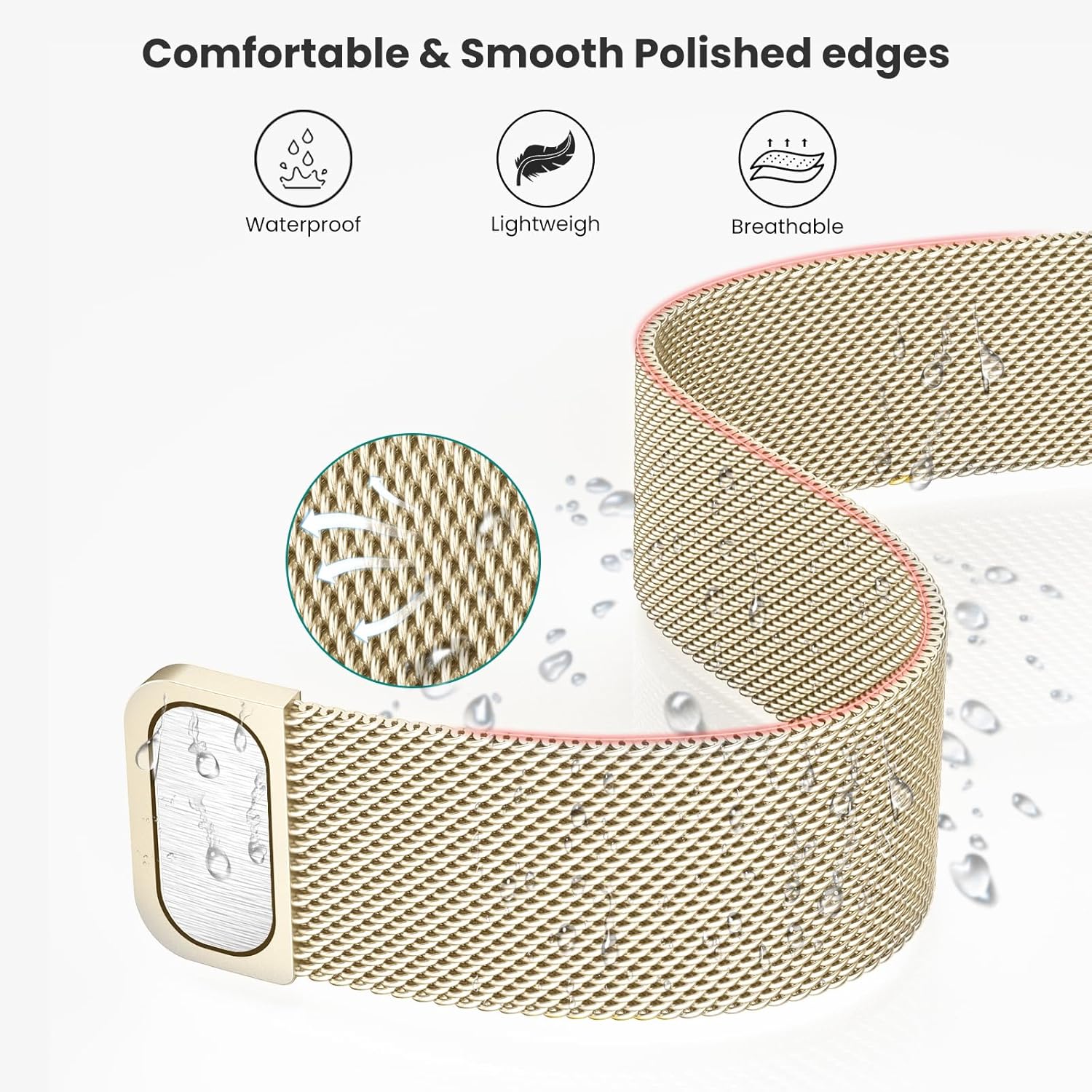 Thumbnail 3 de Ersatzarmband aus Edelstahl für Apple Watch – Jiamus Milanese kompatibel mit 38–49 mm