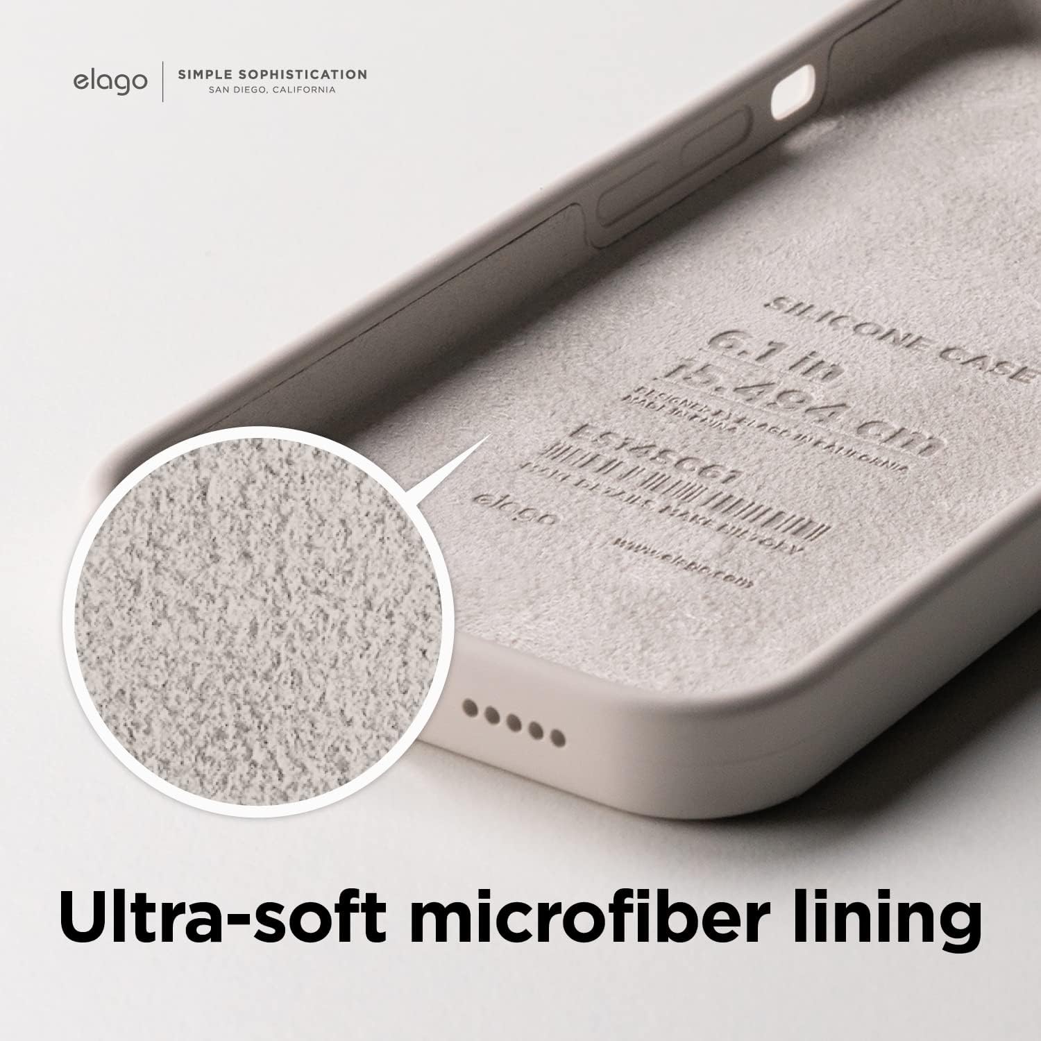 Thumbnail 6 de elago Liquid Silicone Case for iPhone 14 Pro Max (6.7") – 4-layer shockproof silicone cover, stone