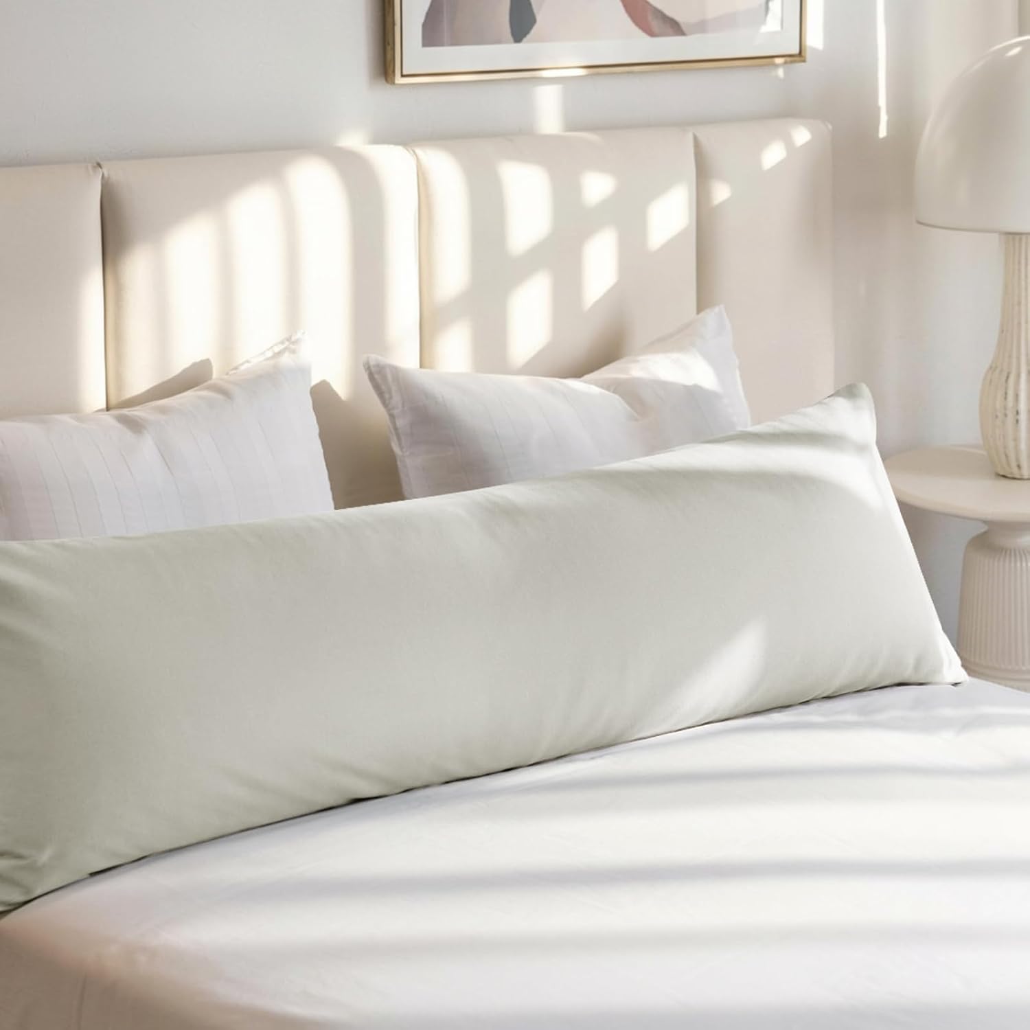 Detalle 2 de RUIKASI Kissenbezug 40×145 cm Beige 2er-Set