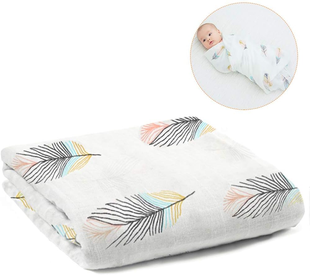 Thumbnail 6 de ALBOYI 4 Pack Baby Muslin Washcloths (Cotton Gauze) – Large Square Towels for Newborns