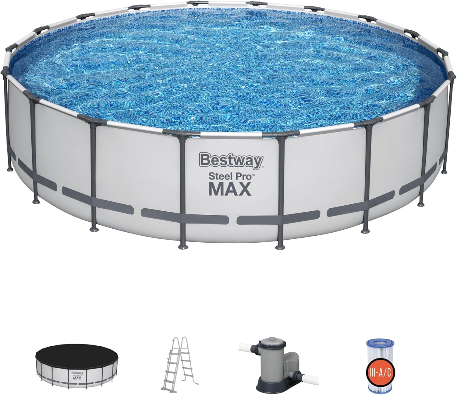Thumbnail 5 de Bestway 56406-3 Piscina Fuori Terra Steel PRO Max 305x76 cm: robustezza e praticità per l’estate