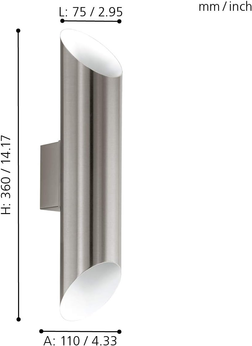 Detalle de Eglo Agolada lampada da parete 36 cm