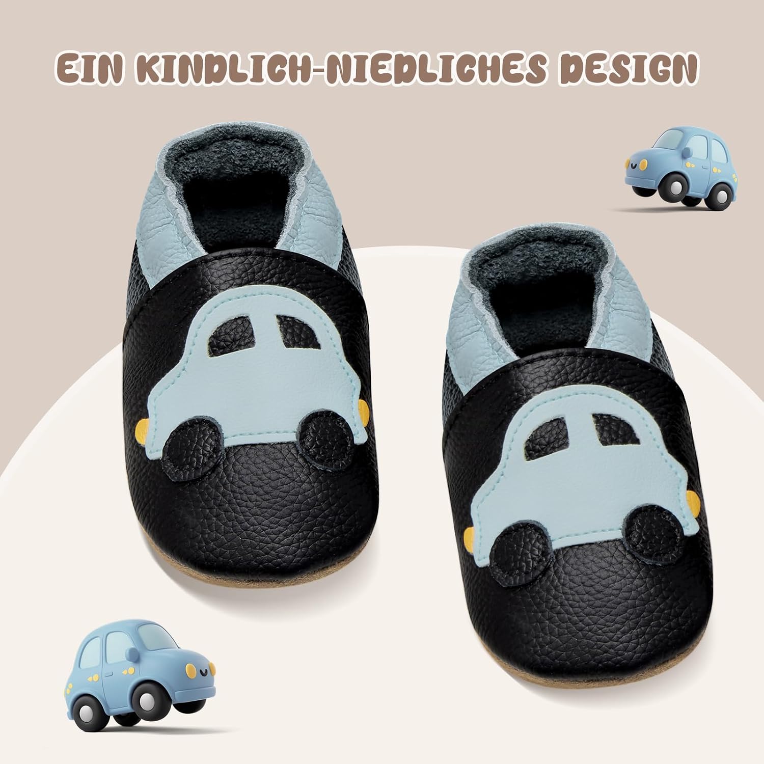 Detalle 2 de Krabbelschuhe aus Leder mit Rutschsohle