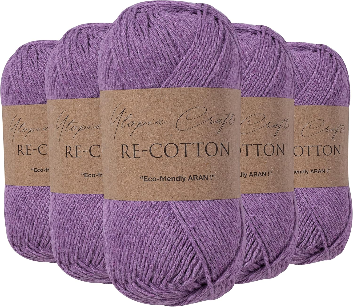 Thumbnail 4 de Lot de 5 pelotes Utopia Crafts Re-Cotton 100 g 🧶