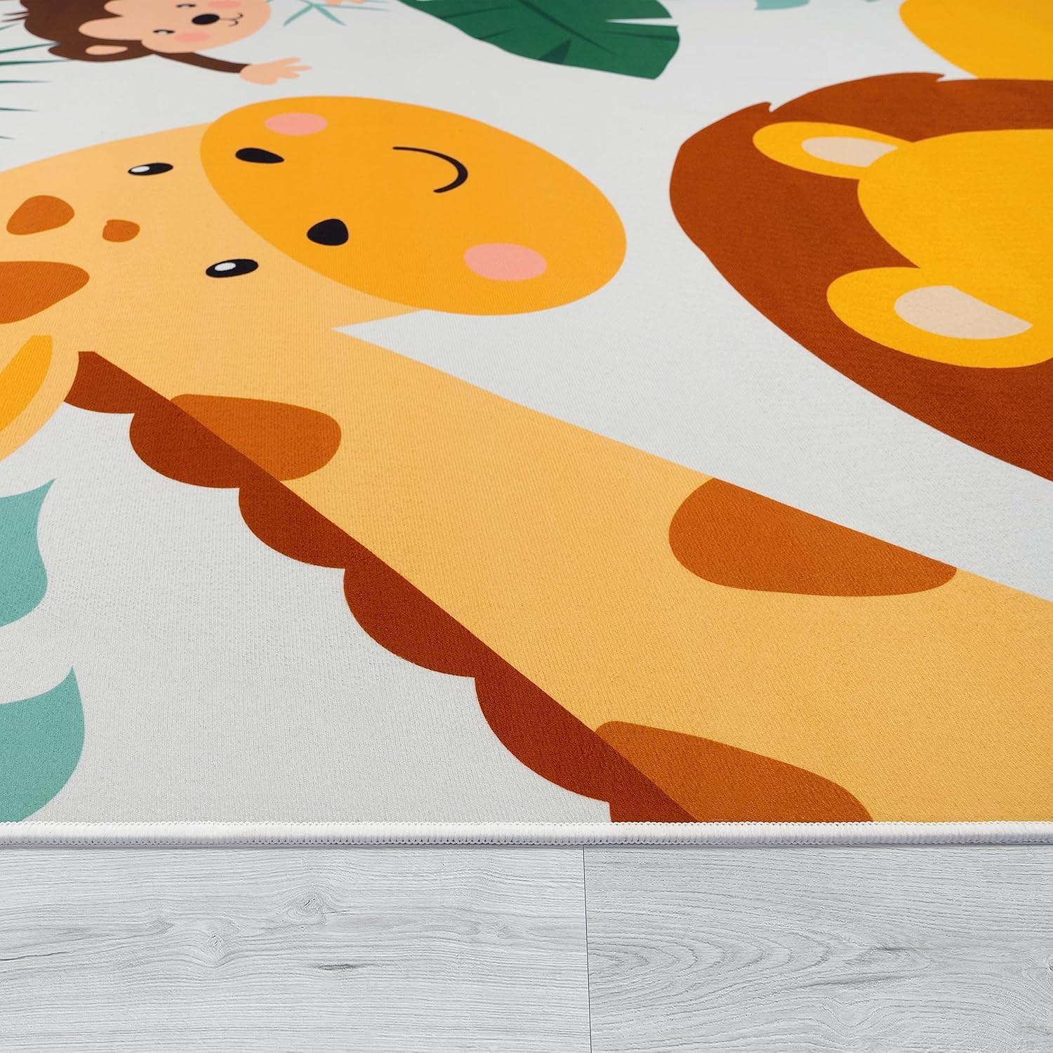 Detalle 2 de Paco Home Tapis Enfant Rond 200 cm – Beige 3, Antidérapant et Confortable