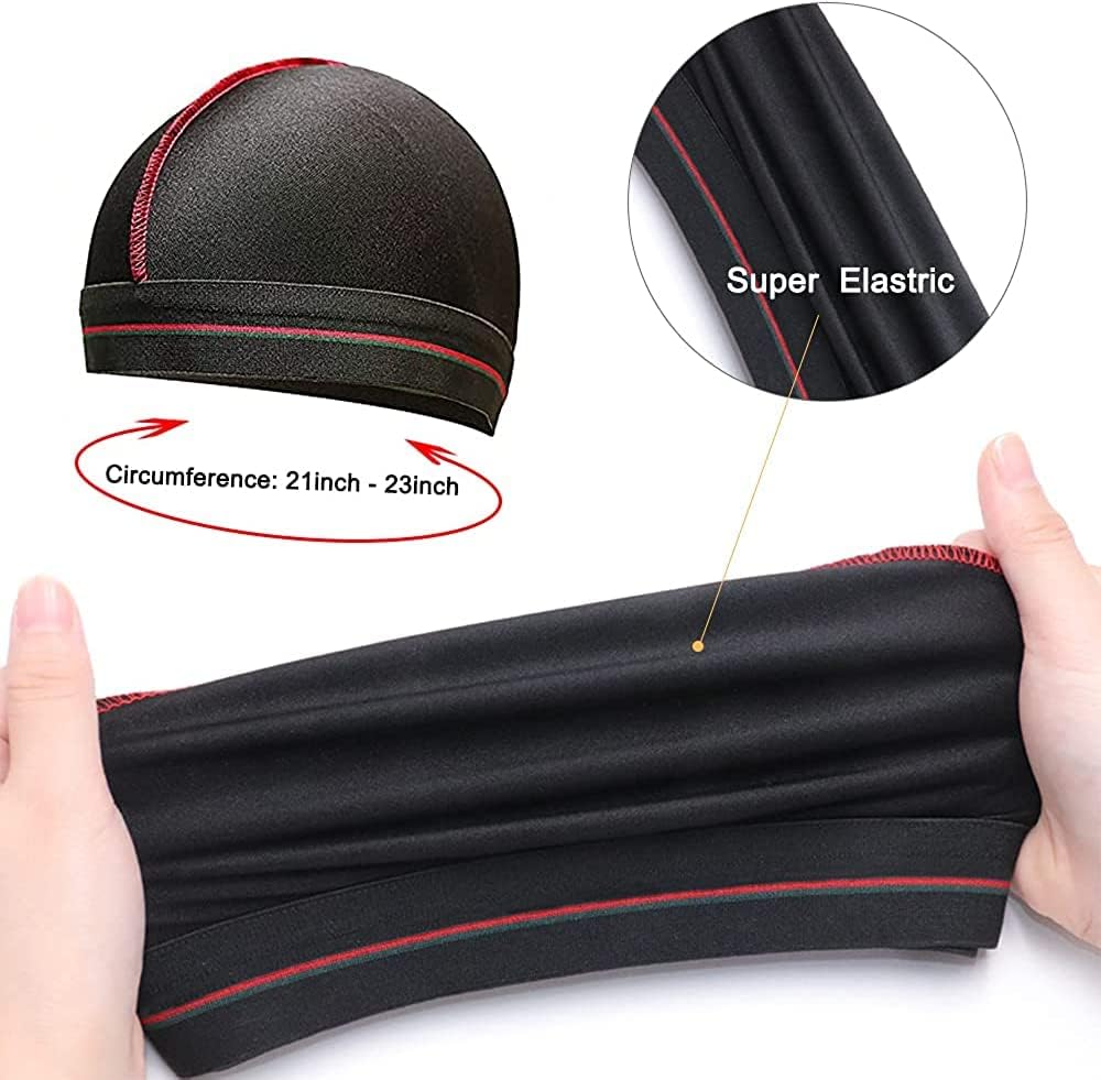 Detalle 2 de ForceWave Silky Durags with Wave Cap, 4-Pack, Moisture-Tech Fabric, 43-Inch Tails