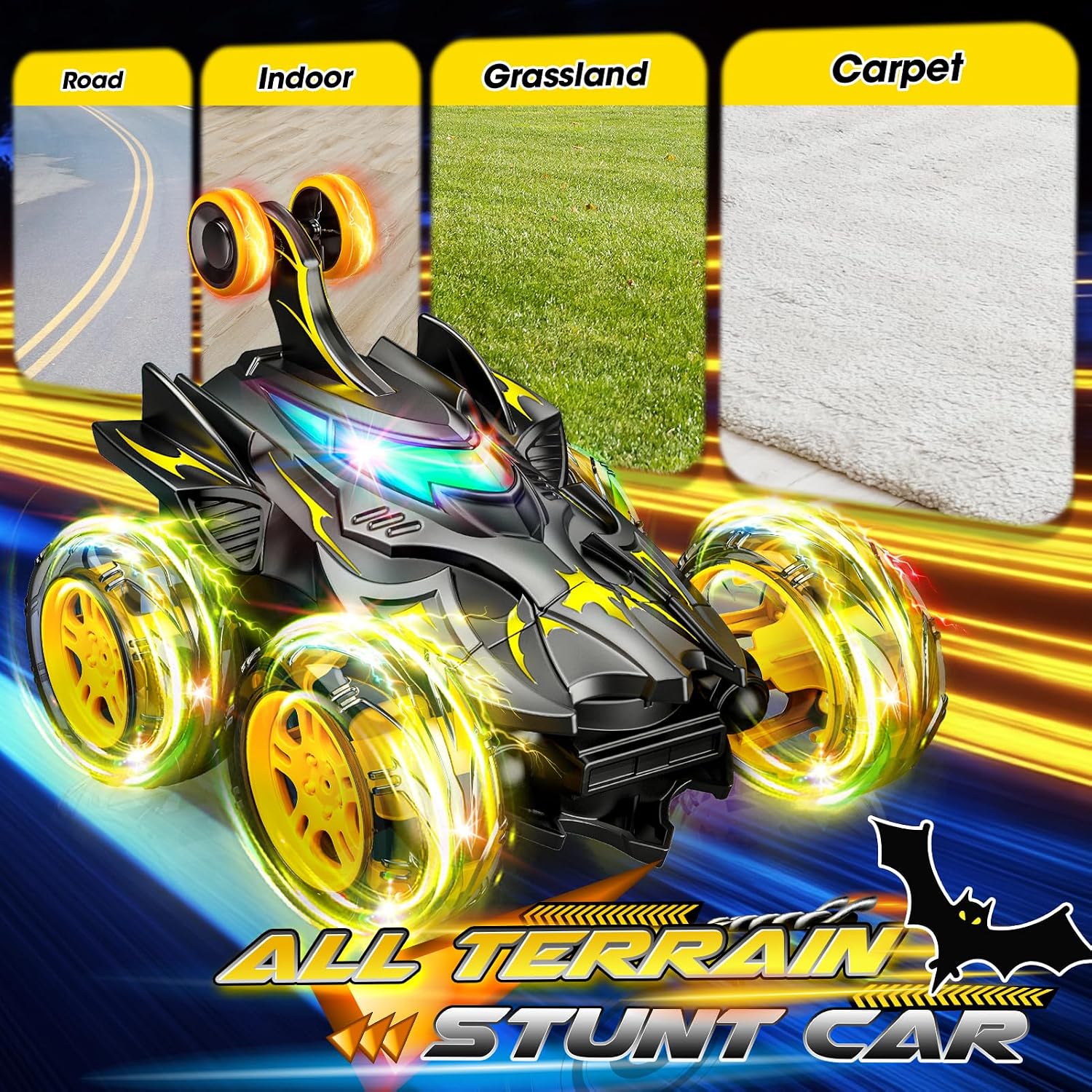 Detalle 2 de Braxel 360° flip RC car for kids 3–11