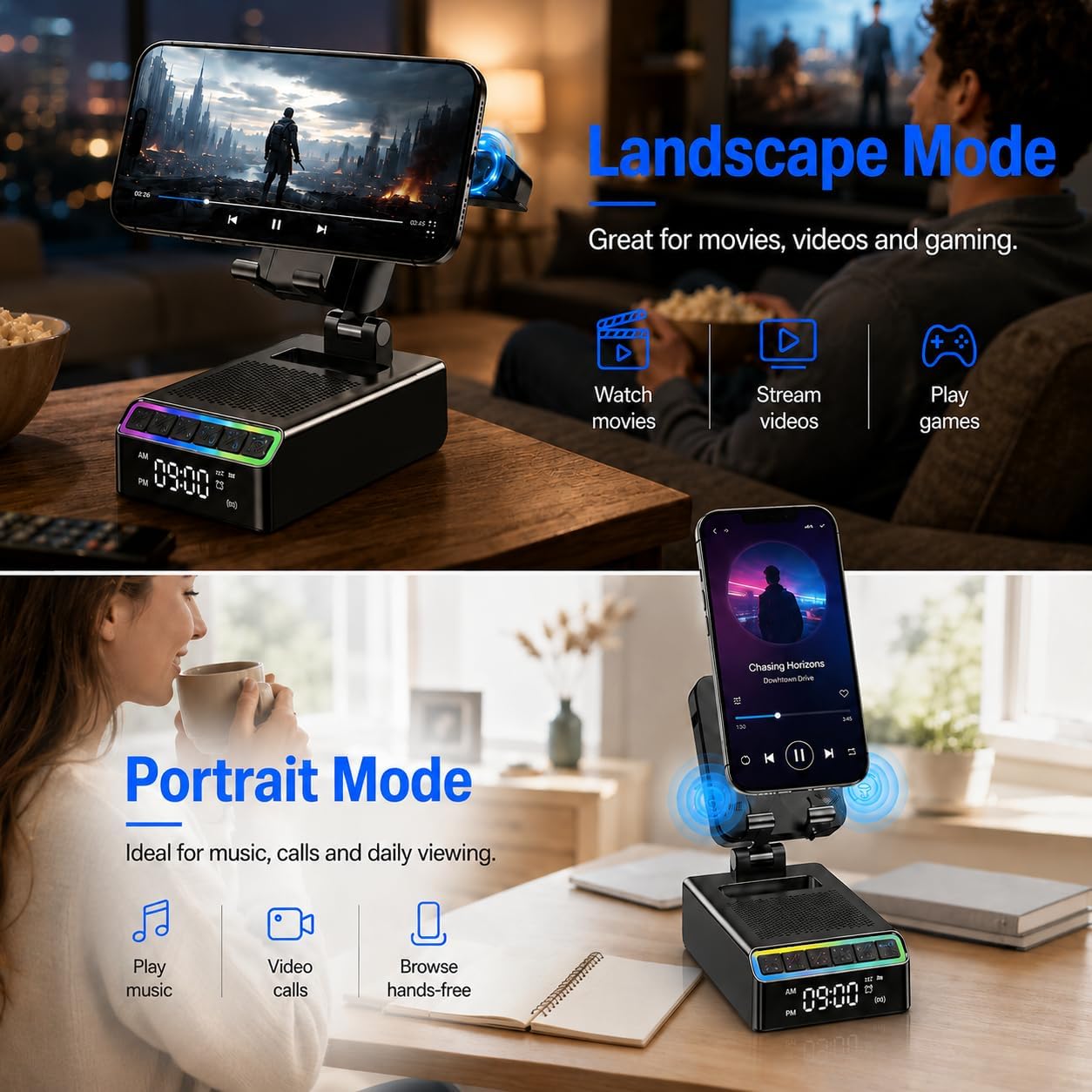 Detalle de Hupoaf Bluetooth Speaker Phone Stand, 2600mAh