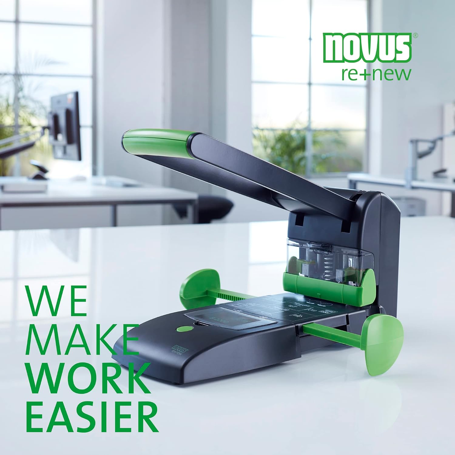 Detalle 2 de Novus B 2200 re+new nachhaltiger Blocklocher – 2- oder 4-fach Lochung, 200 Blatt