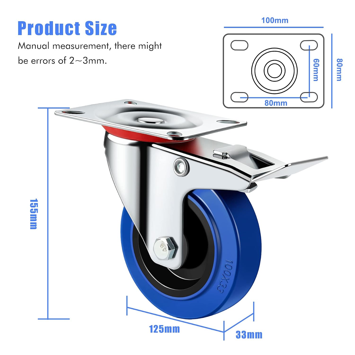 Detalle 2 de Forever Speed Transportrollen 125 mm, 300 kg