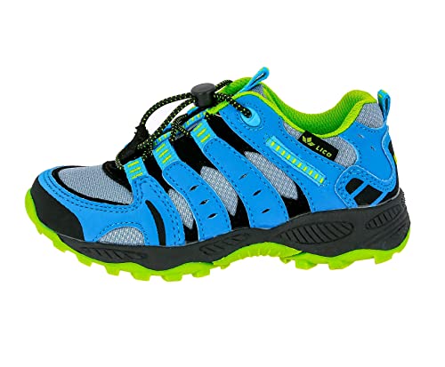 Thumbnail 1 de Lico Unisex Fremont Trekking-& Wanderhalbschuhe Grau Blau Lemon (Größe 34 EU) – Schnellverschluss, mehrfarbiges Muster