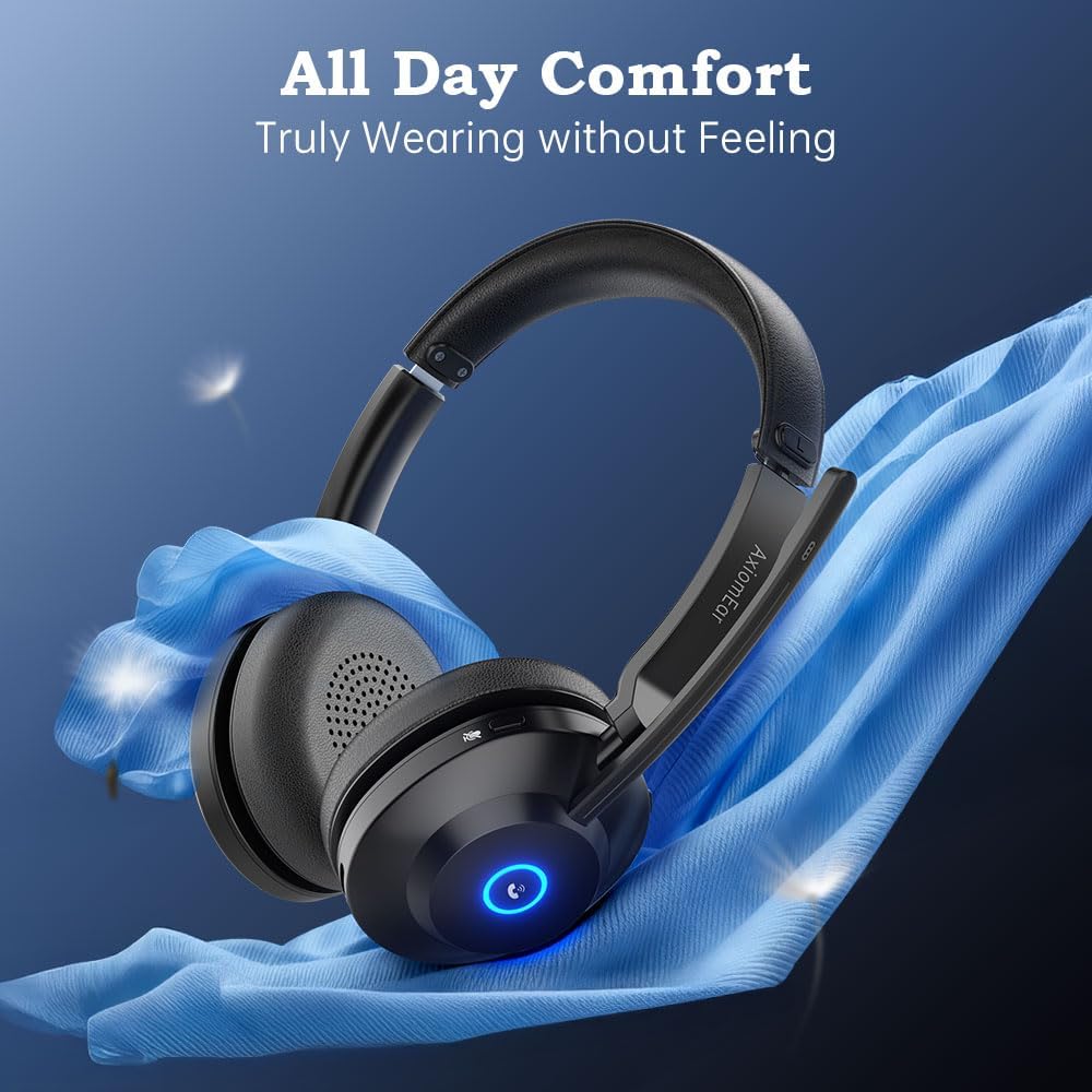 Thumbnail 6 de AxiomEar Bluetooth Wireless Headset with Mic for Work – Advanced Noise Reduction, Comfortable On-Ear Design