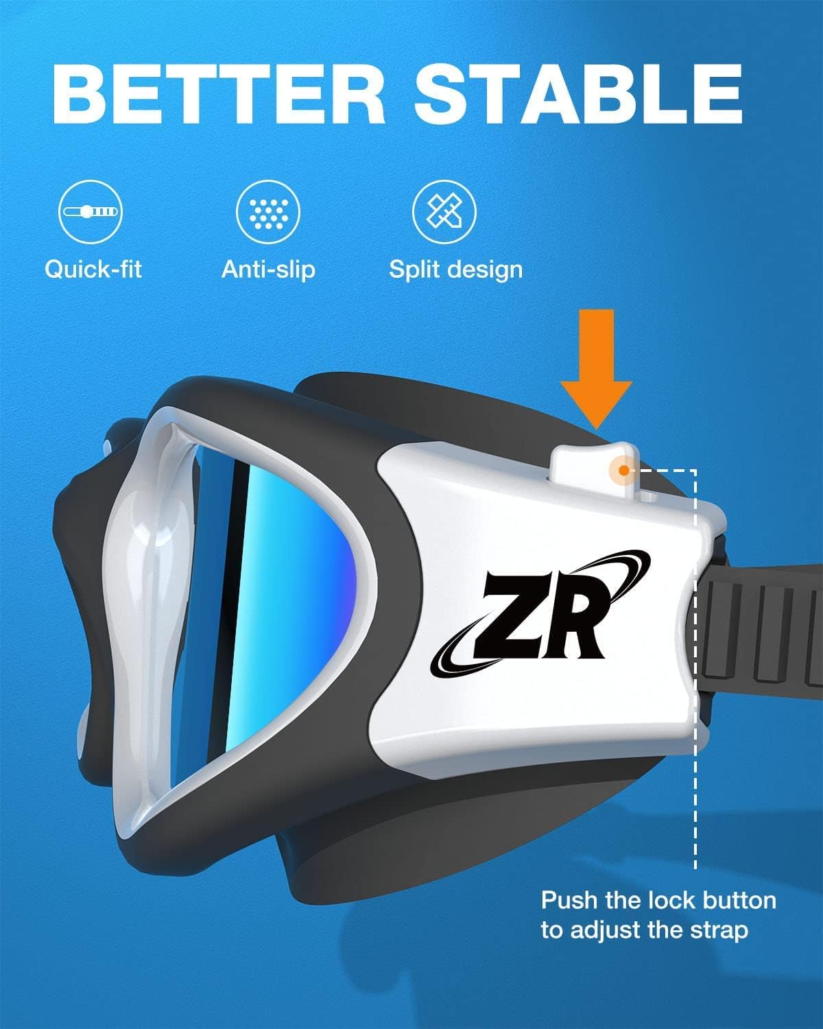 Thumbnail 4 de ZIONOR G1 Polarisierte Schwimmbrille mit UV-Schutz – beschlagfrei für Erwachsene & Unisex