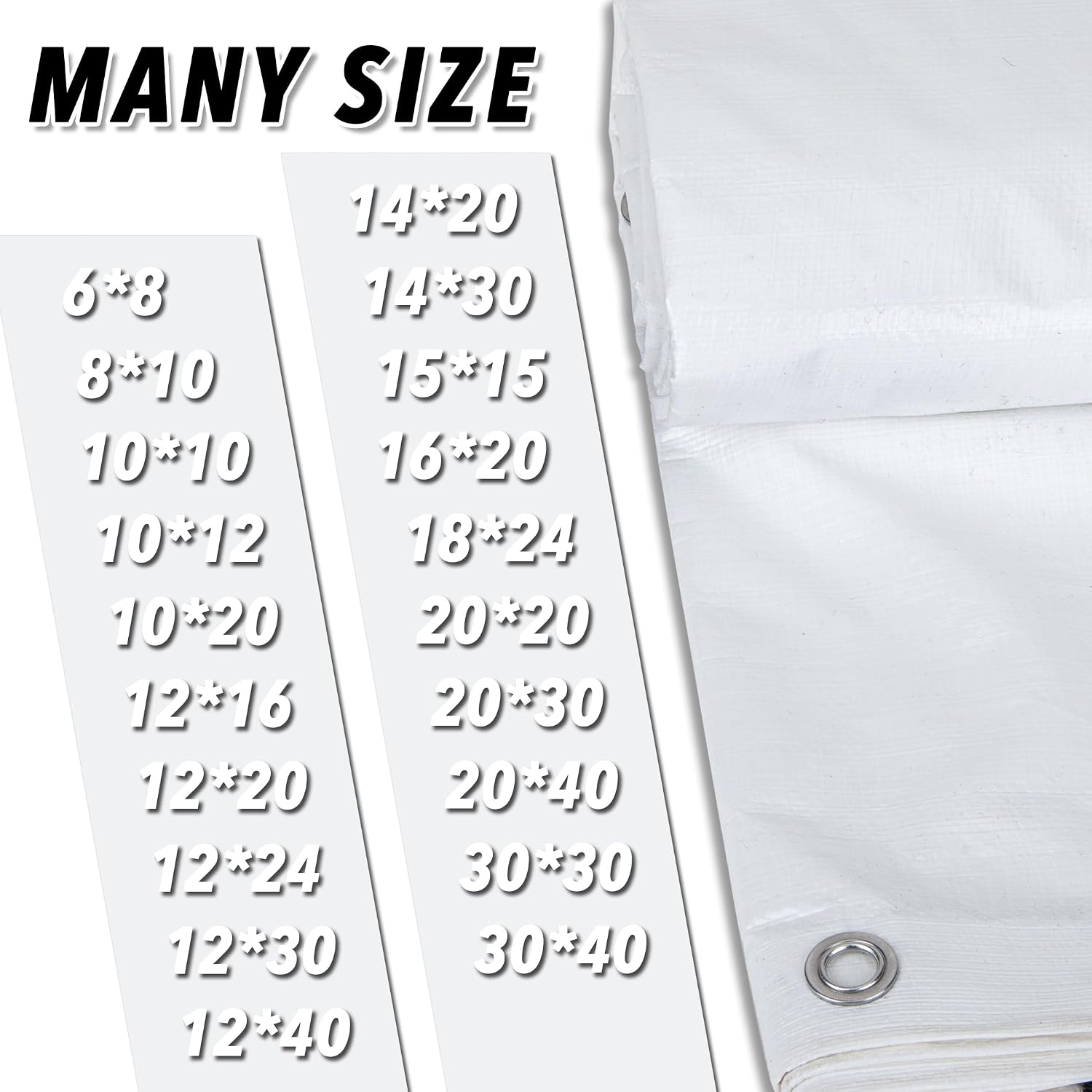 Thumbnail 5 de CARTMAN 12x40 ft 10 Mil White Heavy Duty Tarp