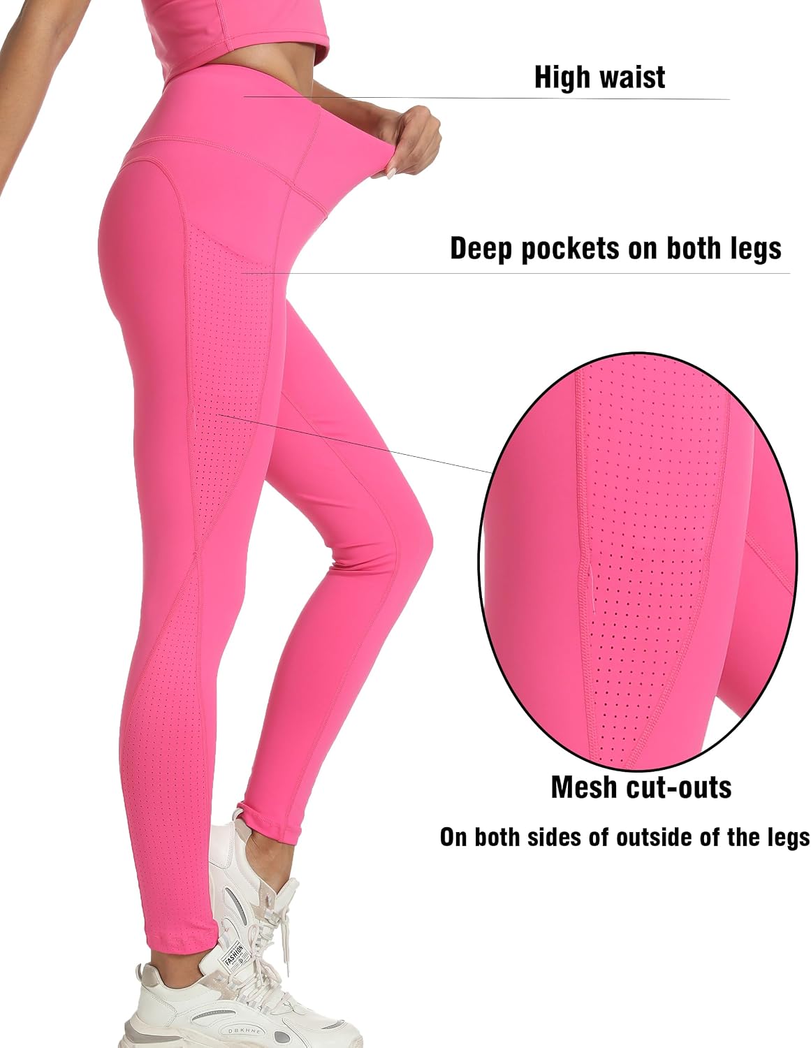 Detalle de Yoga Leggings with Pockets, High Waist