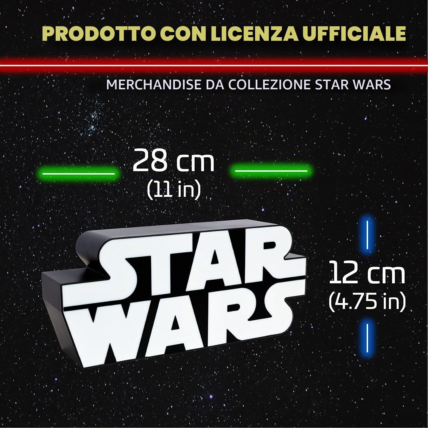 Detalle de Paladone Star Wars Logo Luce | Illuminazione con licenza ufficiale