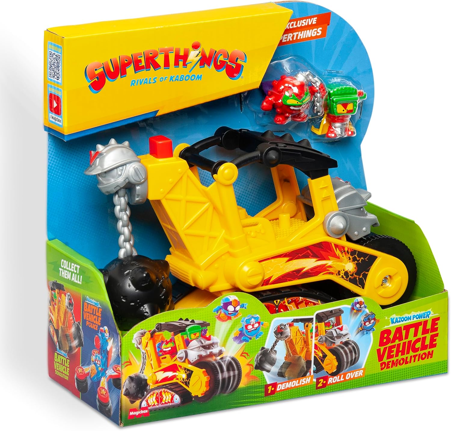 SUPERTHINGS KAZOOM POWER Battle Vehicle Demolition with 2 Exclusive Figures
