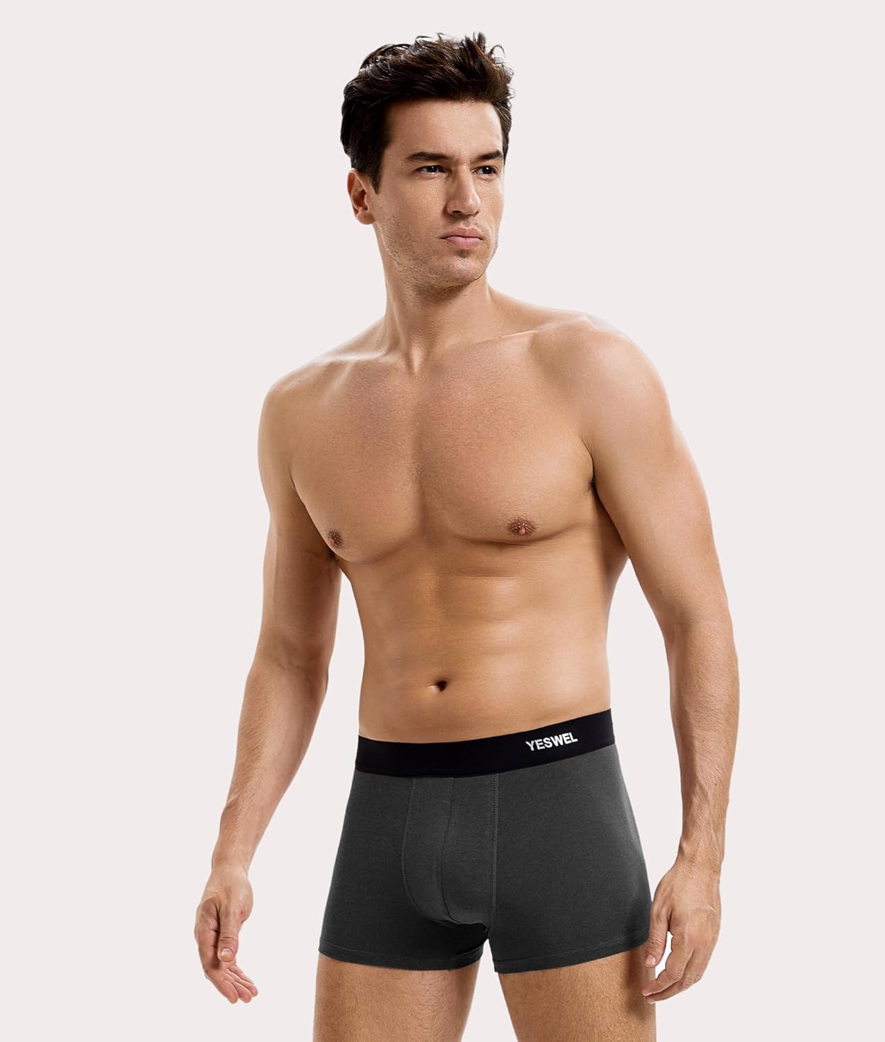 Thumbnail 4 de YESWEL Mens Boxers 10 Pack: Cotton Retro Breathable Underwear