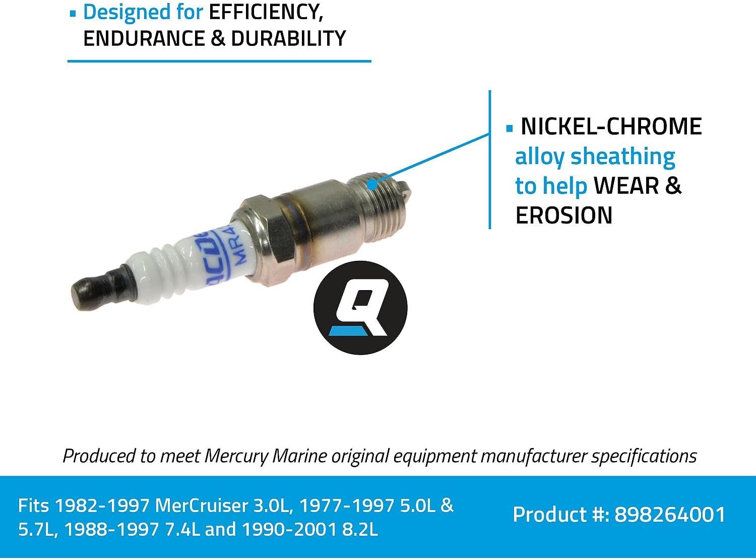 Detalle de ACDelco marine spark plug MR43T