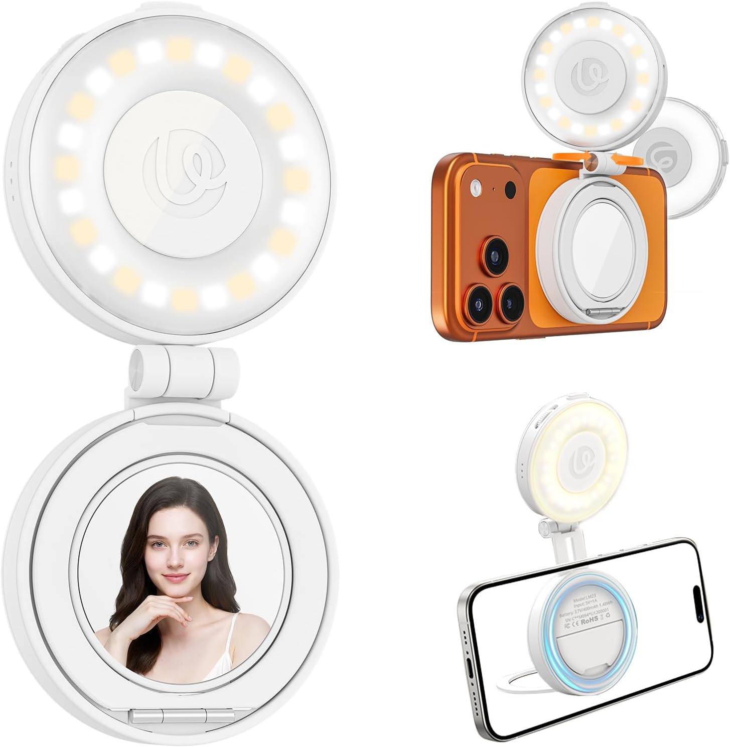 Detalle de ULANZI LM23 magnetisches Selfie Licht 400 mAh