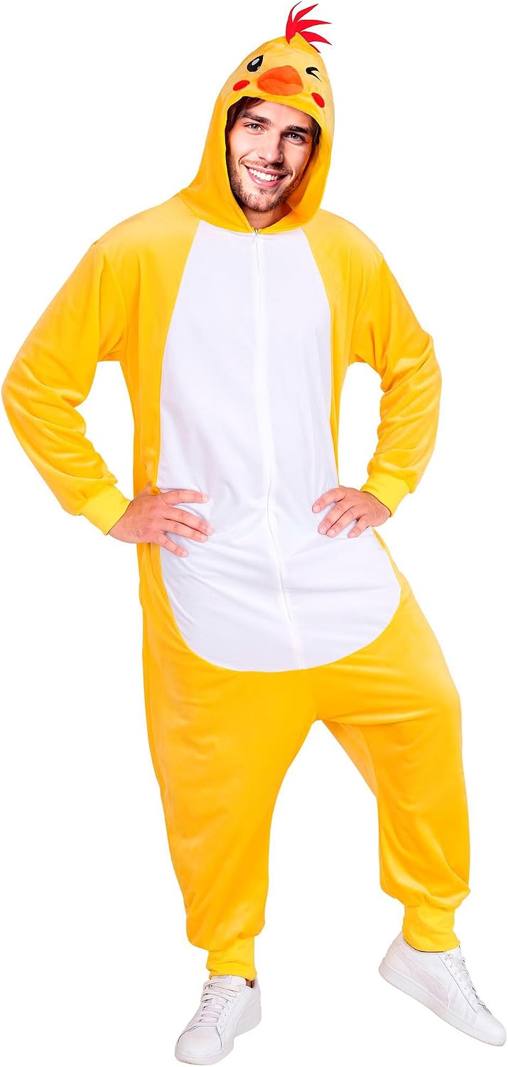 Detalle 2 de W WIDMANN MILANO Party Fashion - Tierkostüm Jumpsuit Gelb mit Kapuze für Erwachsene