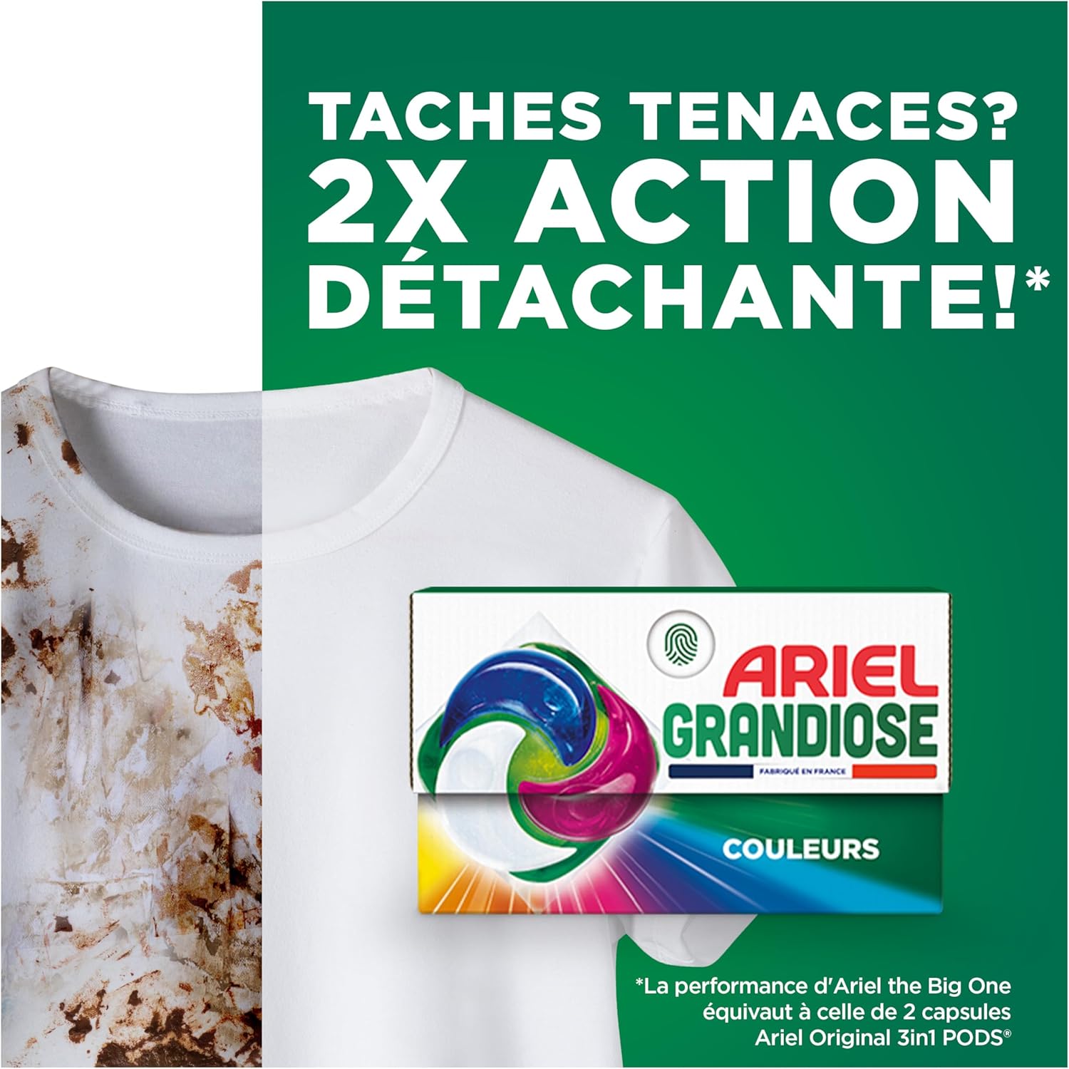 Detalle de Ariel Grandiose PODS Couleurs Éclatantes – Lessive en capsules pour 60 lavages (4 x 15)