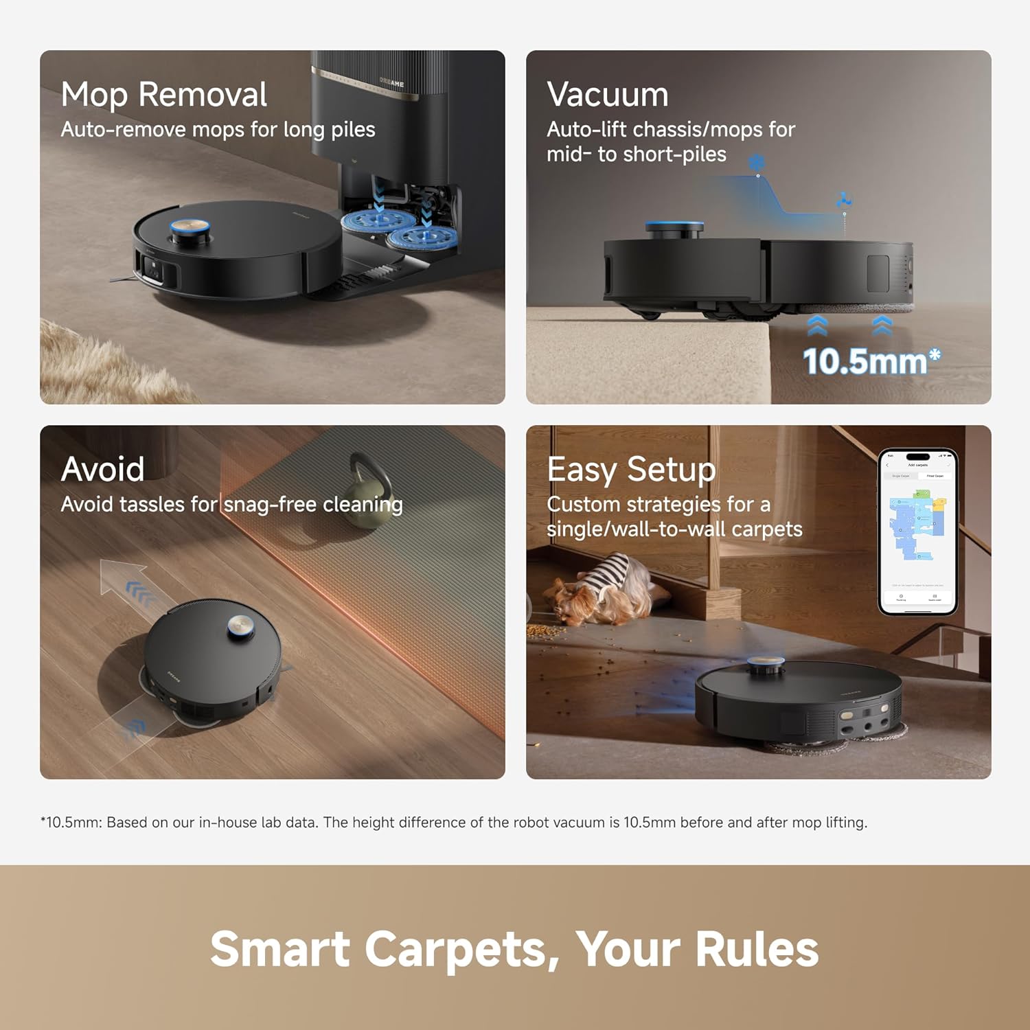 Detalle de DREAME L60 Pro Ultra Robot Vacuum and Mop with Auto-Empty — 35,000Pa Suction and Self-Cleaning Base