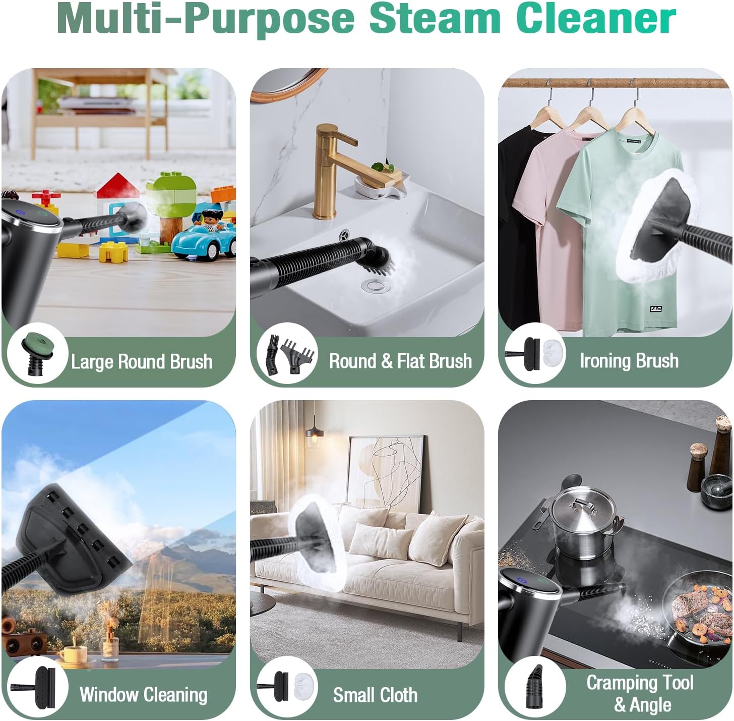 Thumbnail 6 de 11-in-1 Steam Mop Detachable Handheld Steam Cleaner