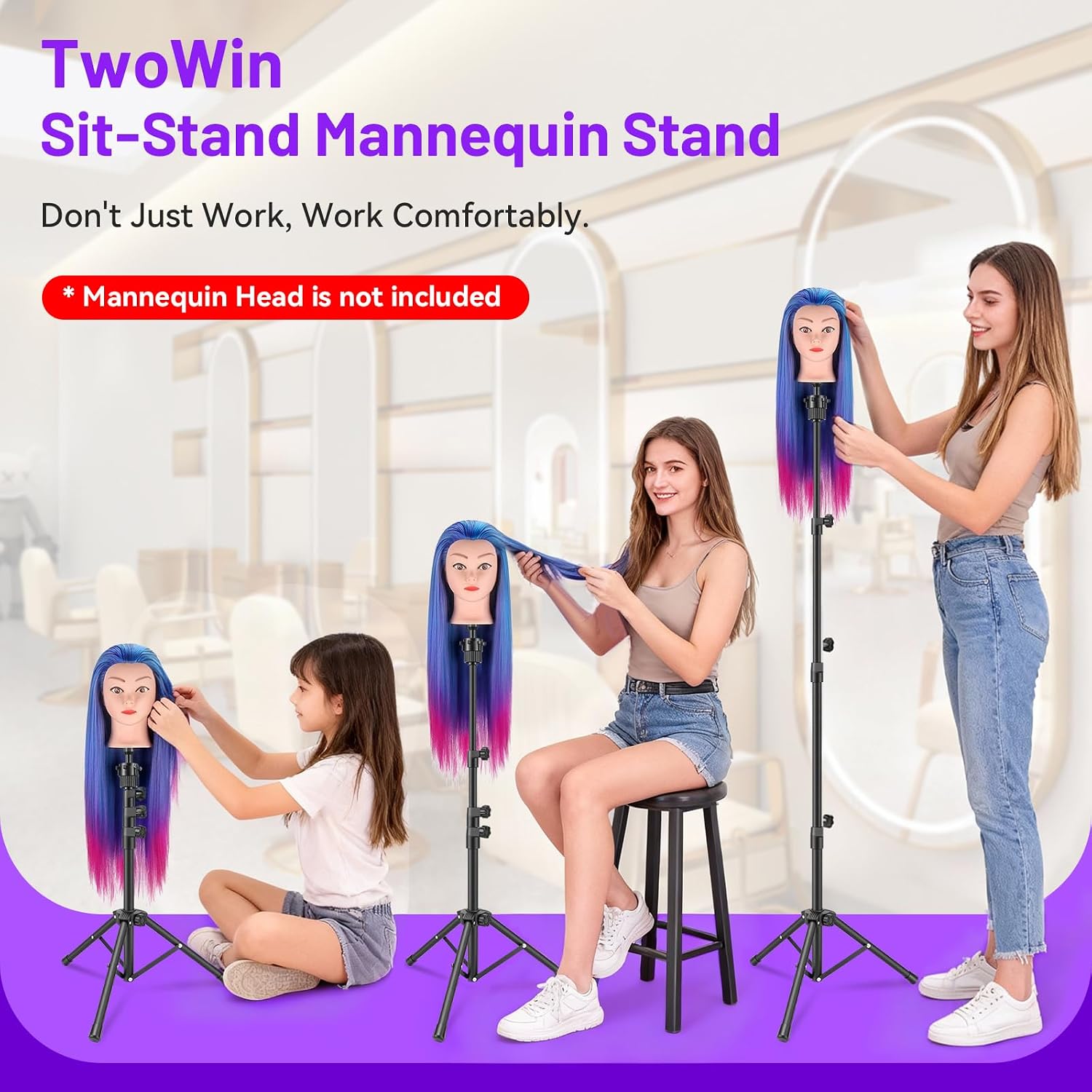 Detalle 1 de TwoWin 55 inch wig stand