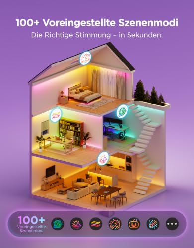 Detalle 2 de Govee LED Strip Light 5m RGBWWIC mit LuminBlend+ – smarte Farbverläufe inkl. DreamView und Matter-Kompatibilität