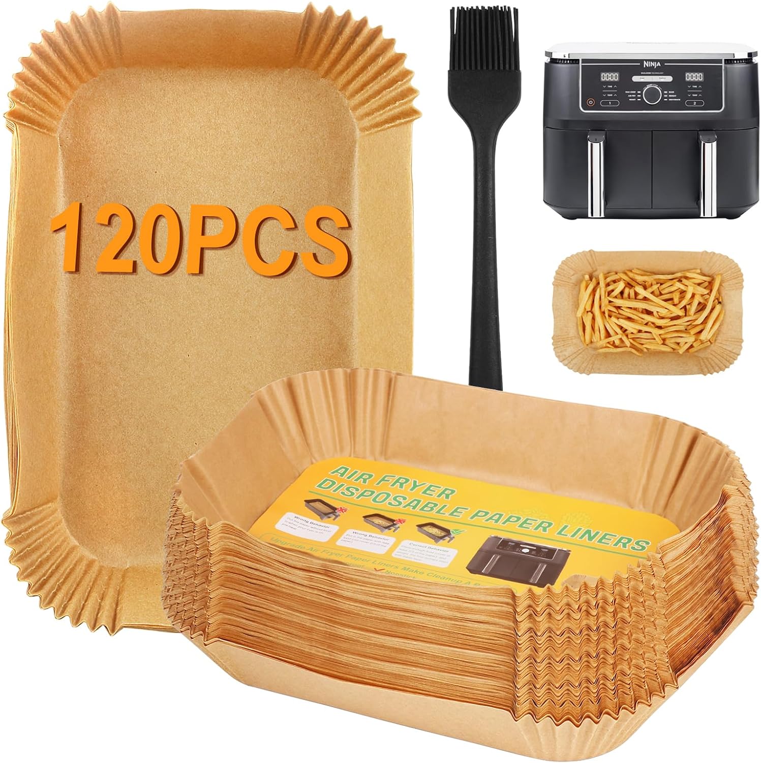 Thumbnail 5 de BYKITCHEN Air Fryer Liners 100pcs