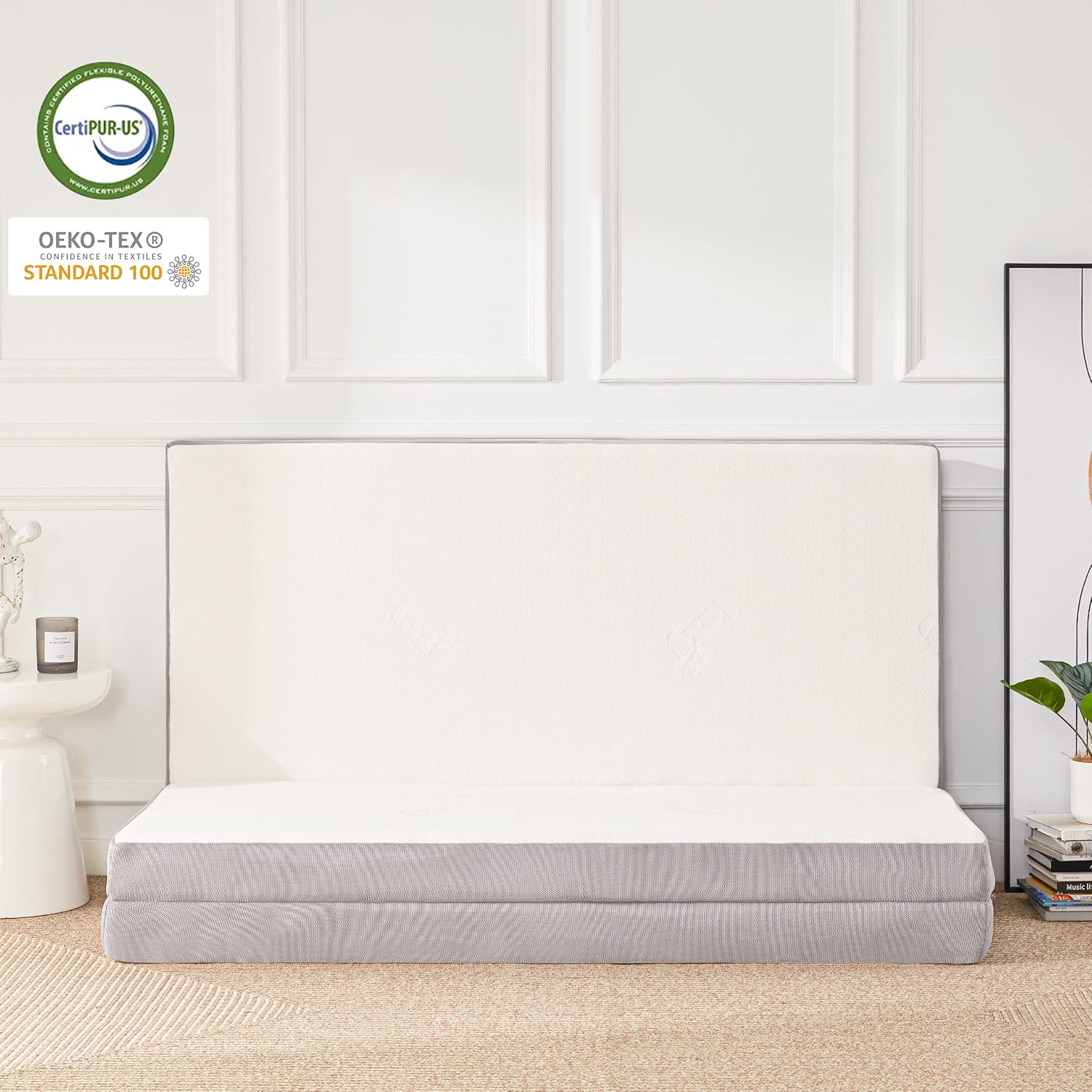 Thumbnail 5 de Lazyzizi 005 Tri-Fold Memory Foam Mattress, 4-Inch Queen with Bamboo-Fibre Cover