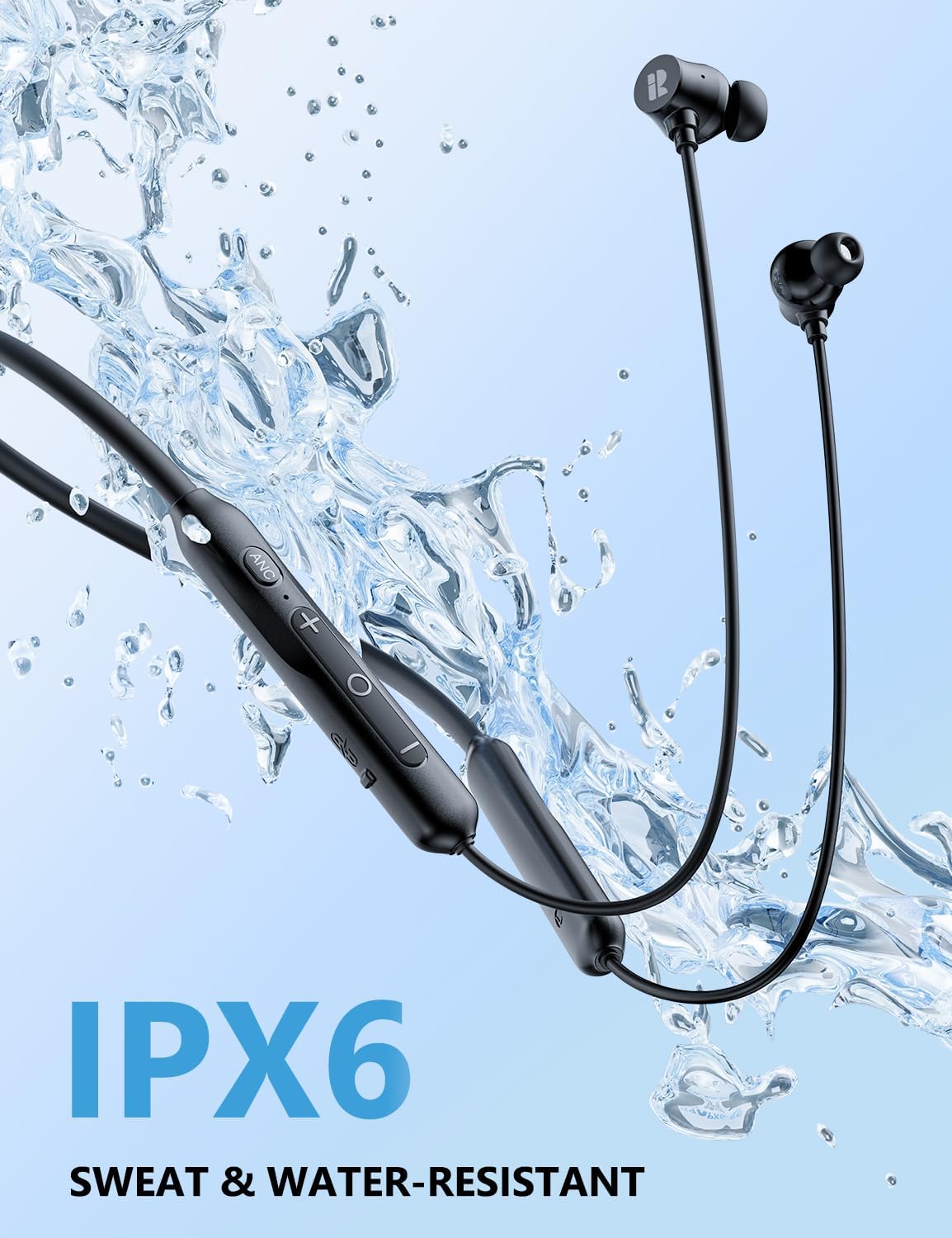 Detalle 2 de Rythflo ANC neckband earbuds 60Hrs