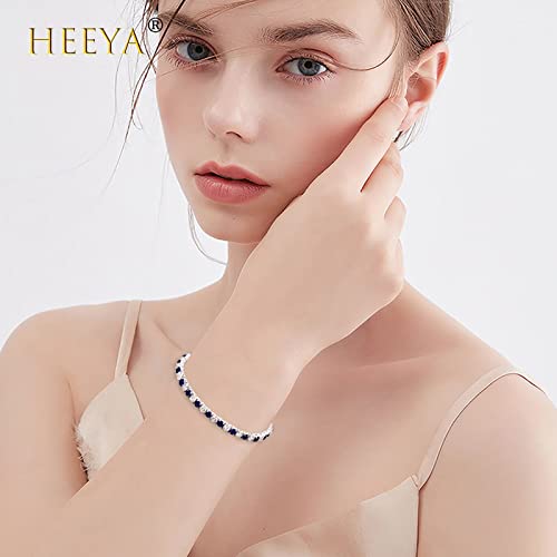Thumbnail 4 de HEEYA Blue Tennis Bracelet for Women – Sterling Silver with Blue Cubic Zirconia