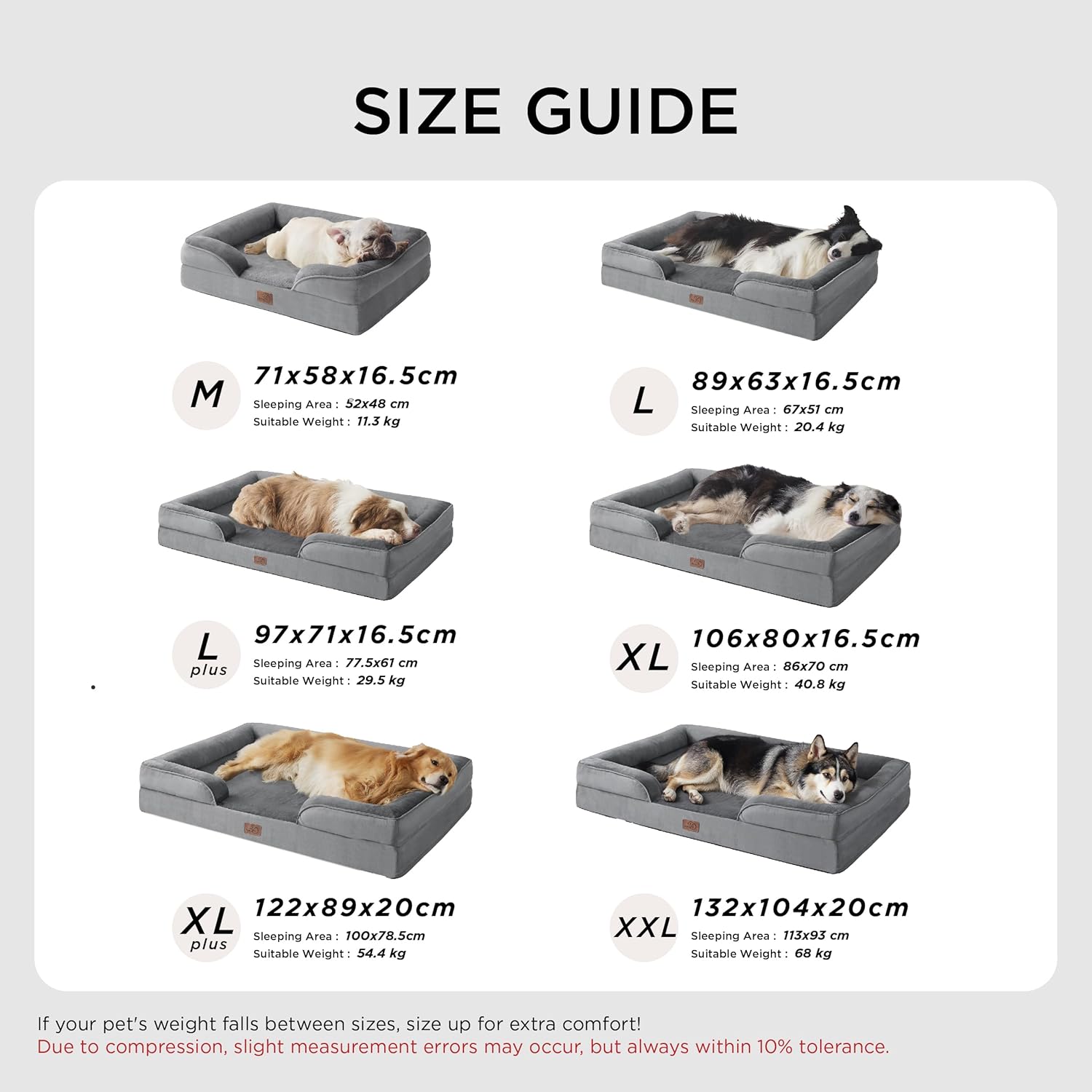 Detalle 2 de BEDSURE orthopädisches Hundebett 106×80 cm