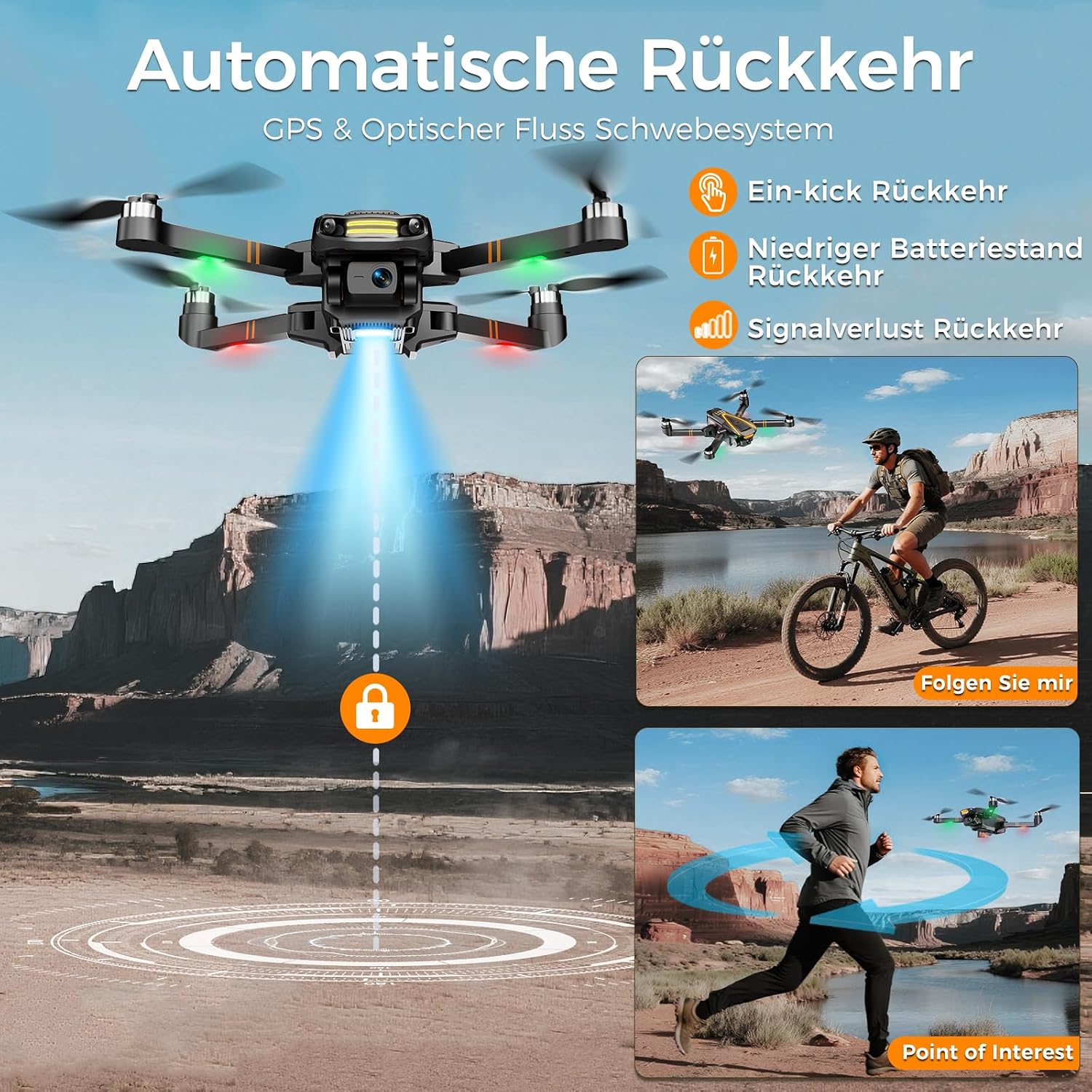 Thumbnail 2 de Drone C0 4K GPS-Drohne mit Bildschirmfernsteuerung