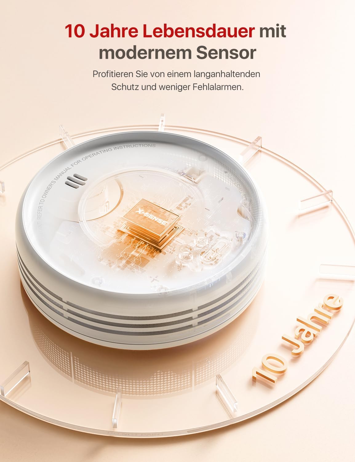 Thumbnail 4 de X-Sense XS0D-MR Intelligenter Rauchmelder WLAN mit Magnethalterung (3er-Set) – 2,4 GHz, 10 Jahre Lebensdauer