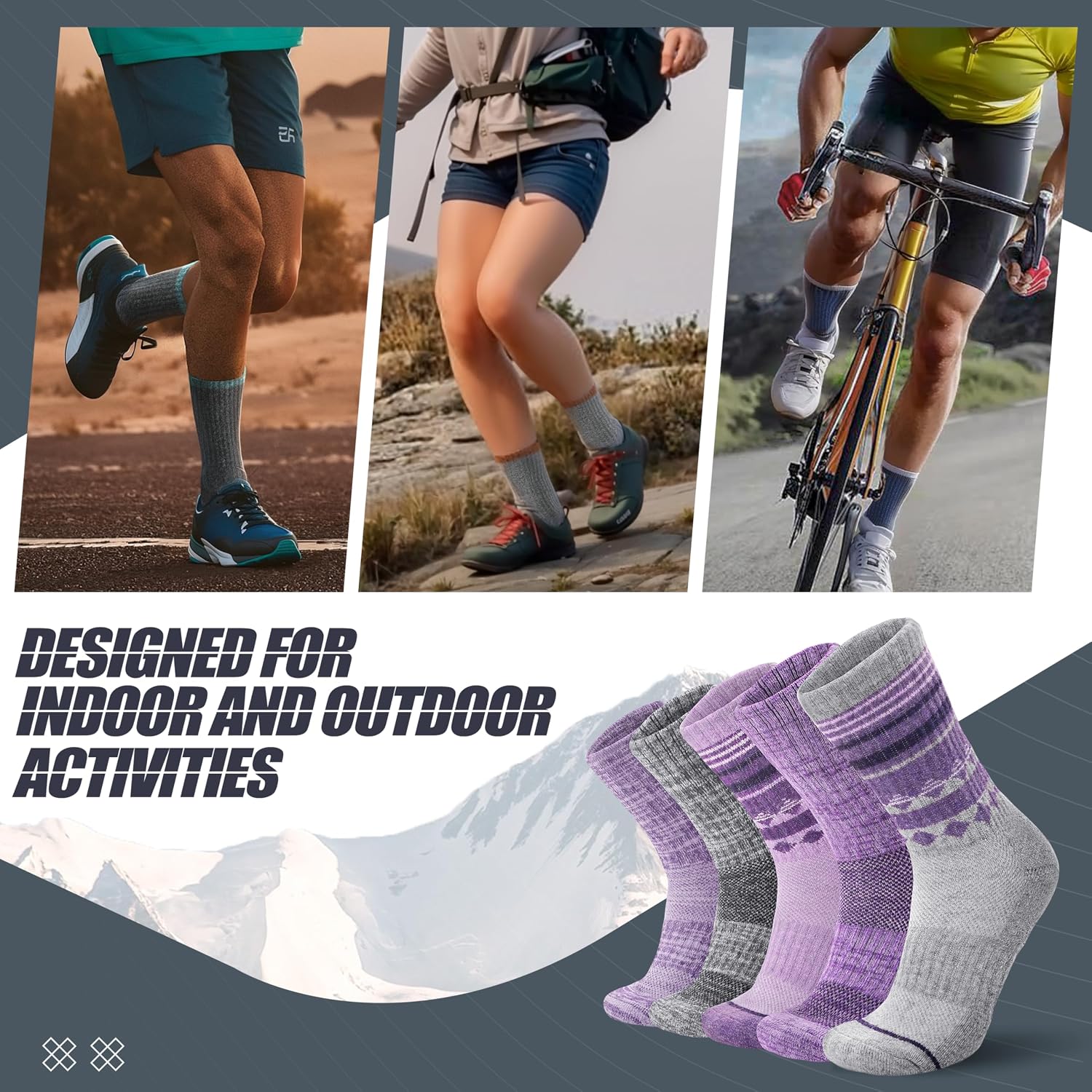 Thumbnail 5 de ANTSANG Merino Wool Hiking Socks