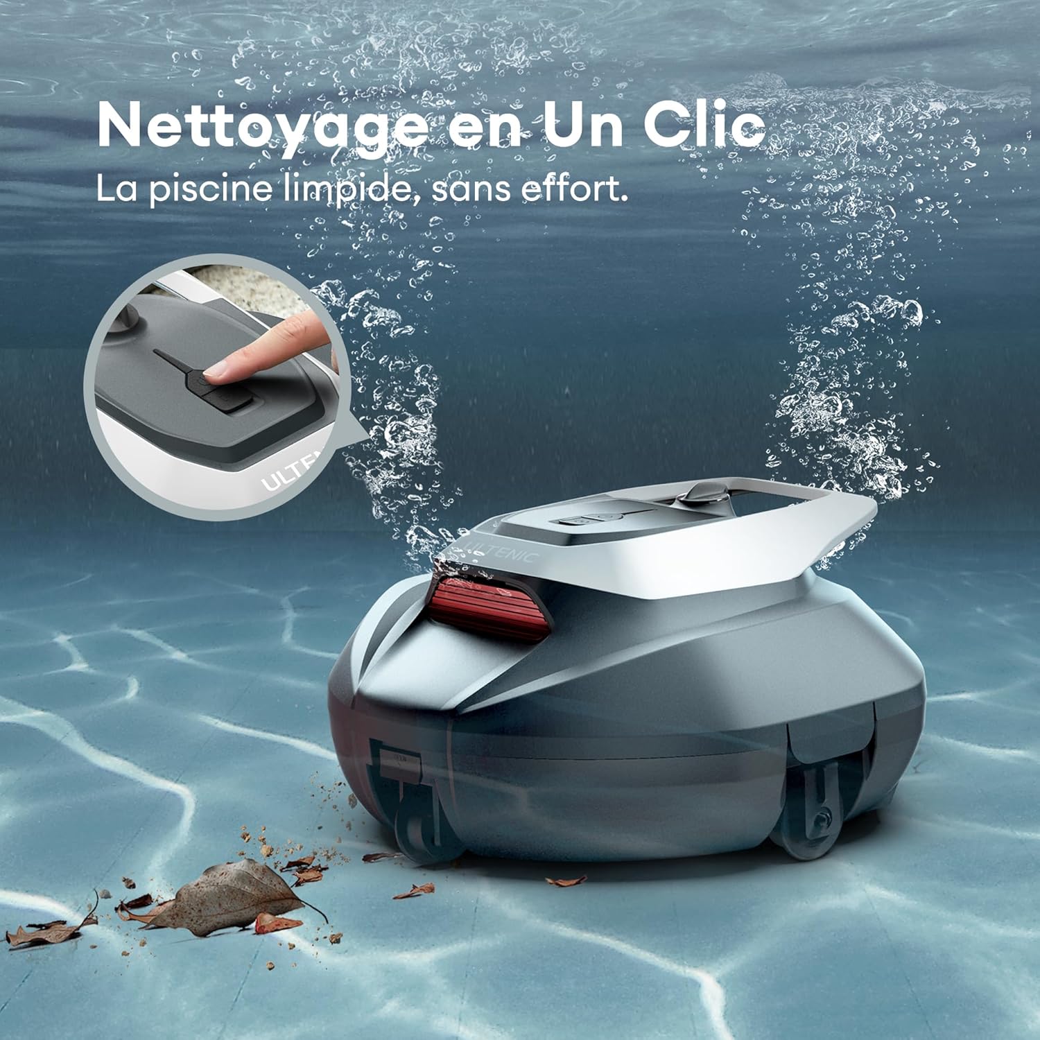 Thumbnail 1 de Ultenic Pooleco 10 Robot Piscine – Nettoyage autonome jusqu’à 80 m², 90 min d’autonomie
