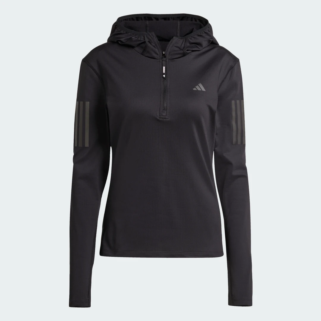Detalle 2 de Sudadera de invierno con capucha y cremallera hasta el pecho Own The Run de Adidas