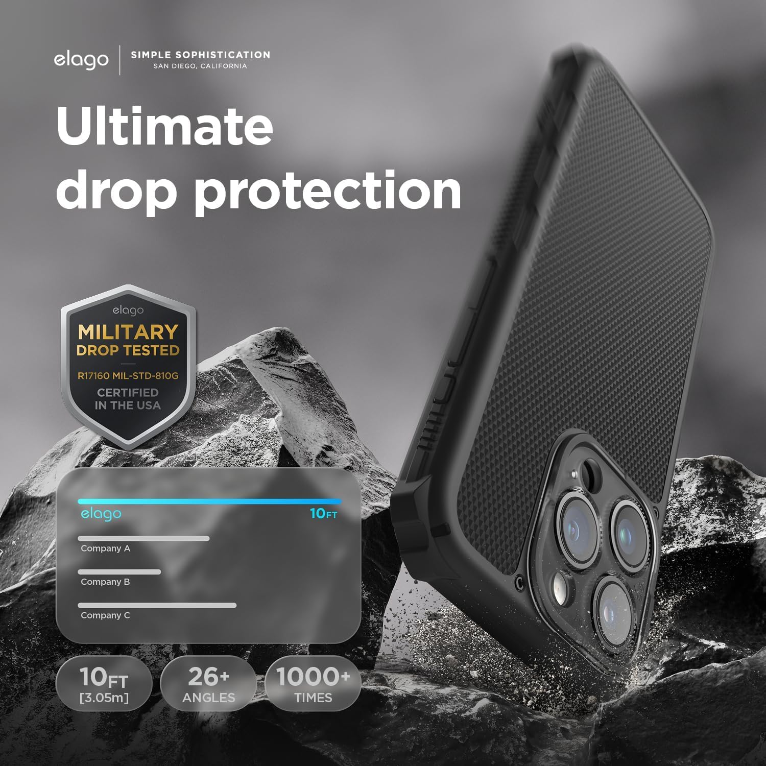 Thumbnail 3 de elago Cover Magnetica Armor per iPhone 15 Pro compatibile MagSafe in TPU + PC (Nero)
