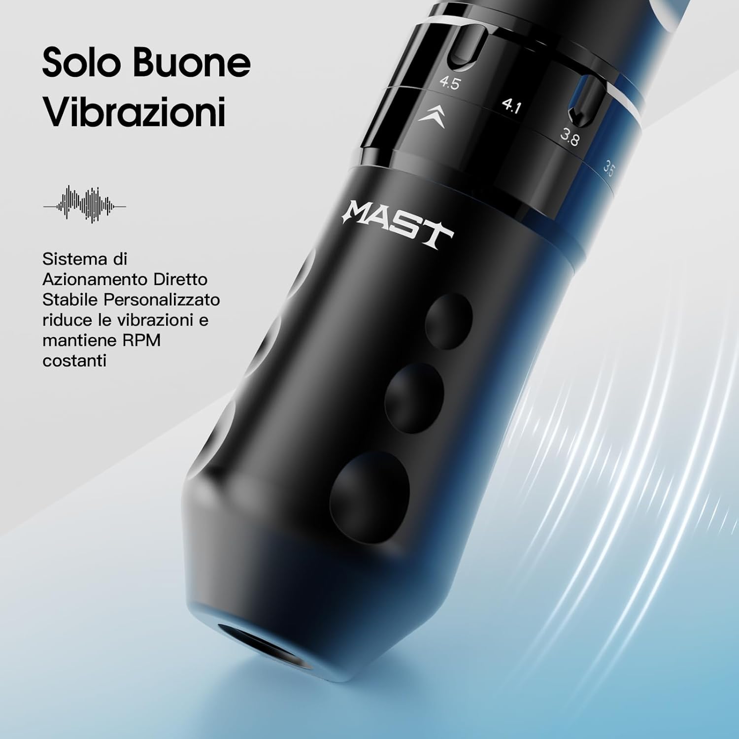 Thumbnail 6 de Mast Tattoo Flip4 Pro macchina per tatuaggi senza fili, 7 corsa (2,5–4,5 mm) con batteria 2000 mAh