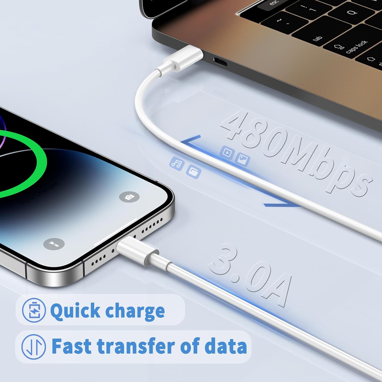 Thumbnail 6 de USB C to Lightning Cable 2M 4Pack