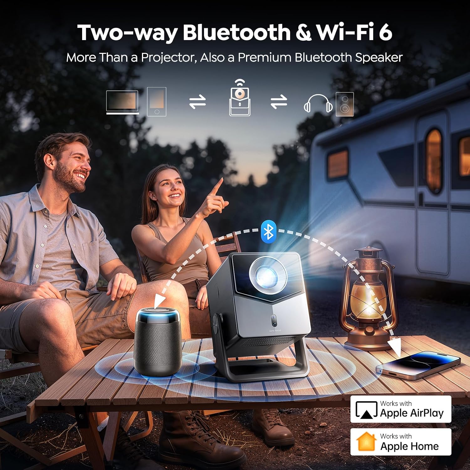 Thumbnail 5 de Projector 4K with VIDAA OS – Netflix Included, 1400 ANSI, 1080p native, HDR10, WiFi 6, Dolby Audio