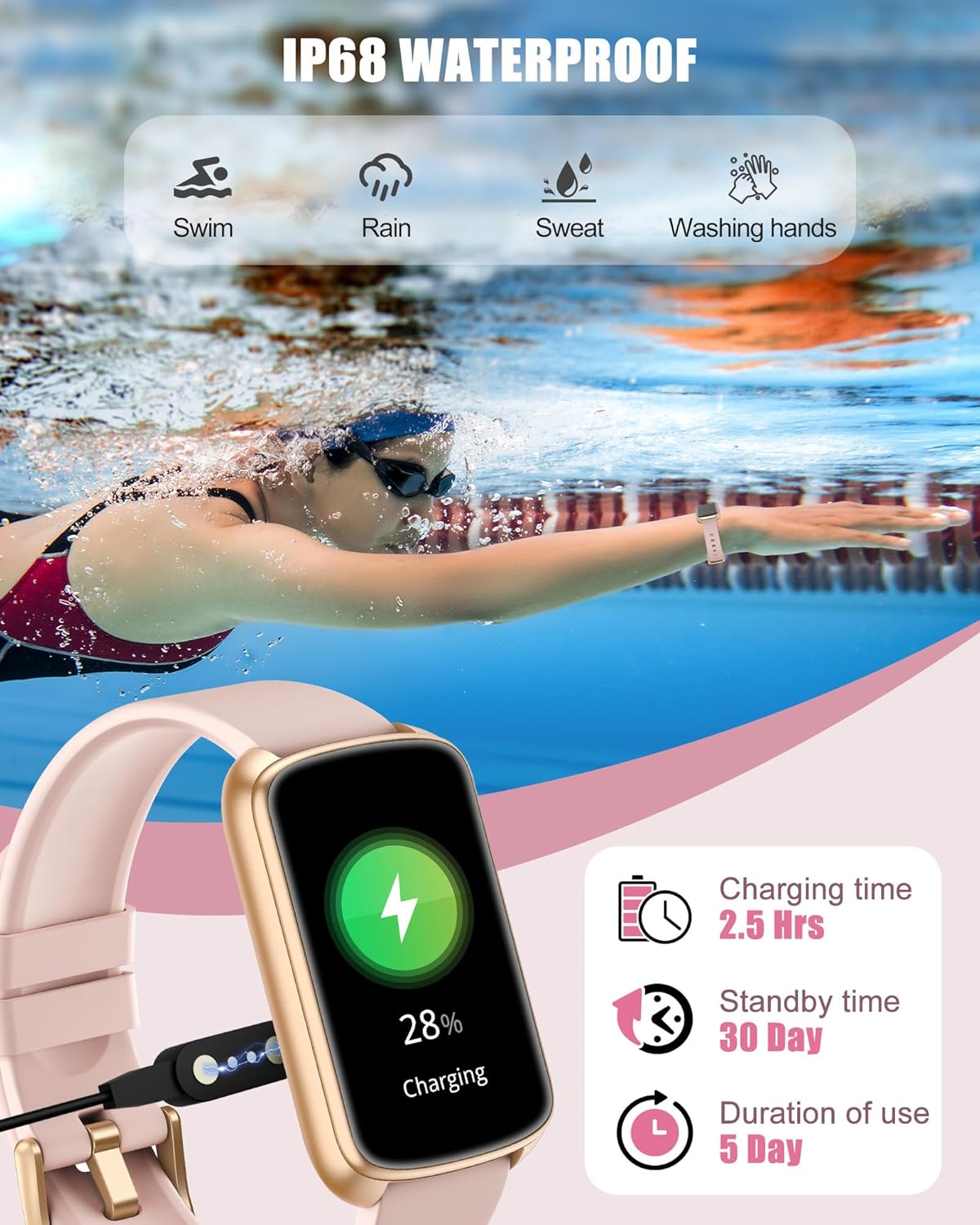 Thumbnail 6 de Fitness Tracker & Smart Watch for All-Day Health & Fitness Tracking